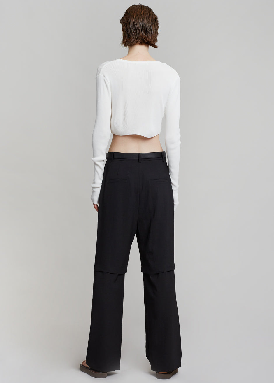 Hani Slit Pants - Black - 10