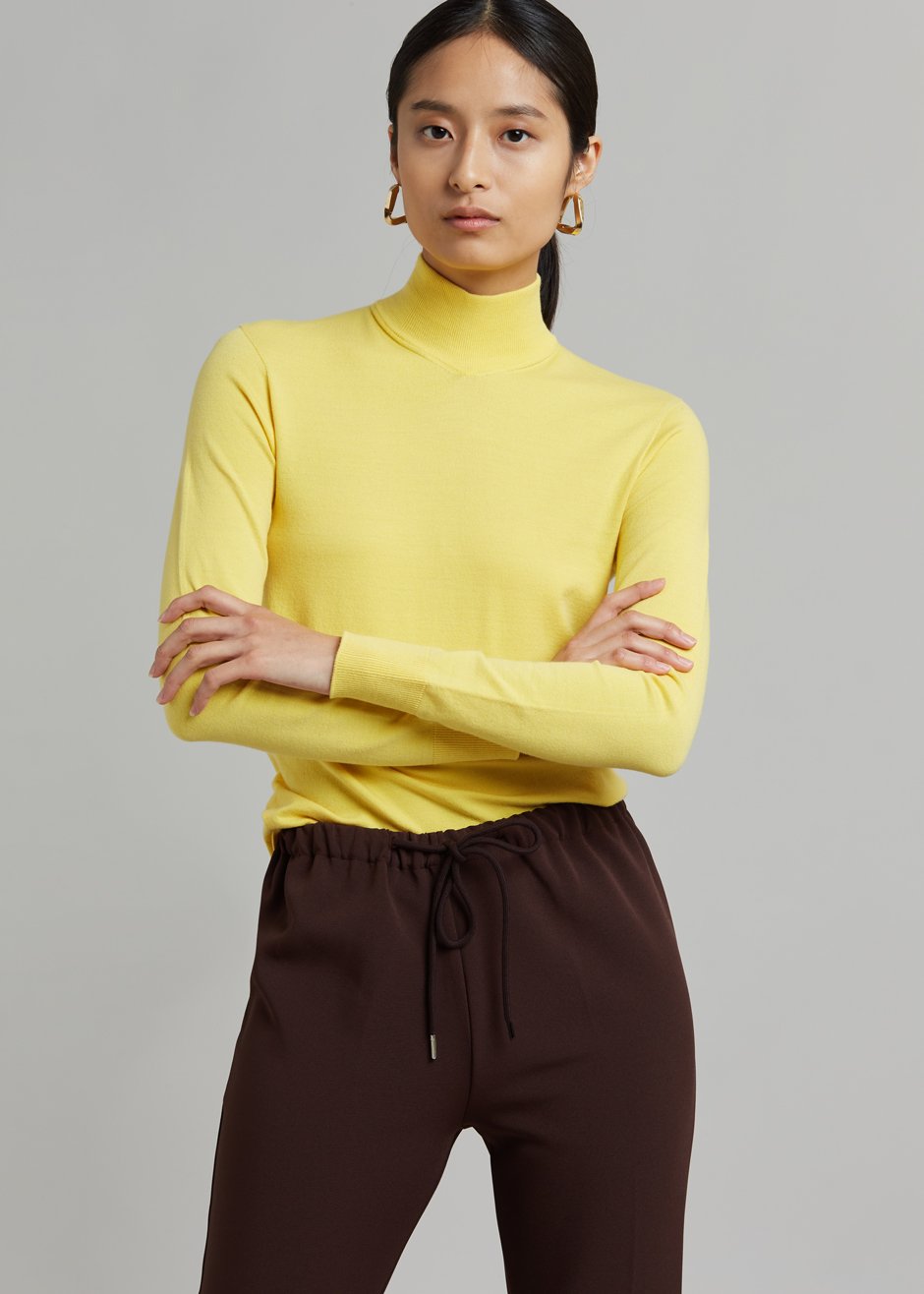 Verona Knit Turtleneck - Lemon - 1