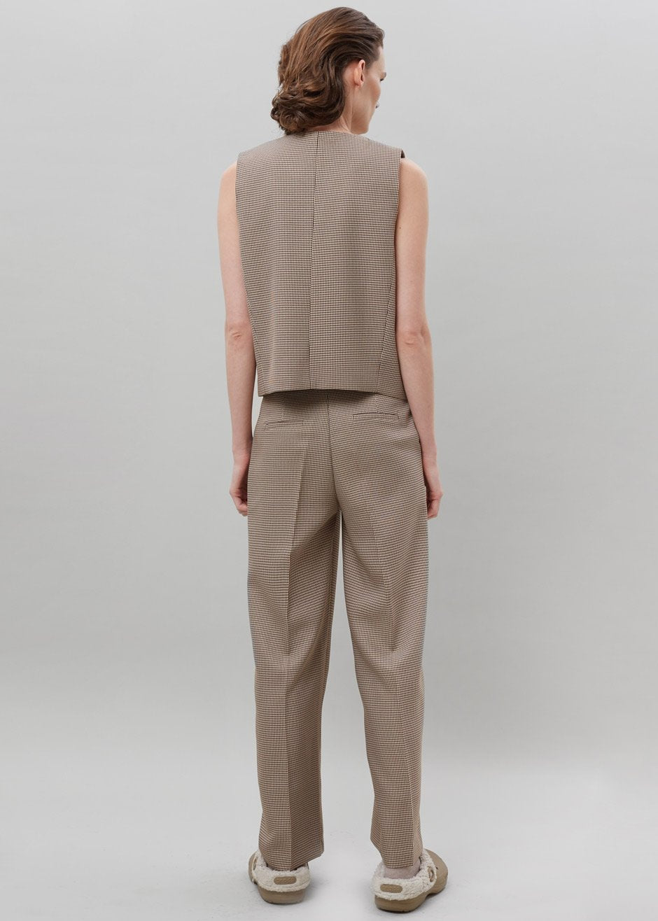 Desio Houndstooth Pants - Chocolate - 8
