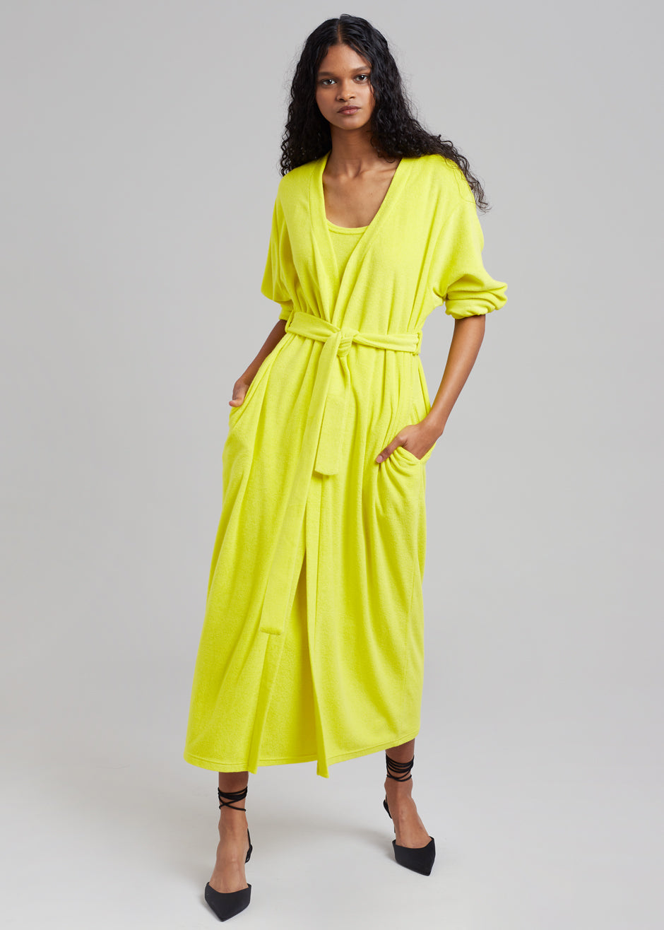 Taka Terry Duster Cardigan - Yellow - 4
