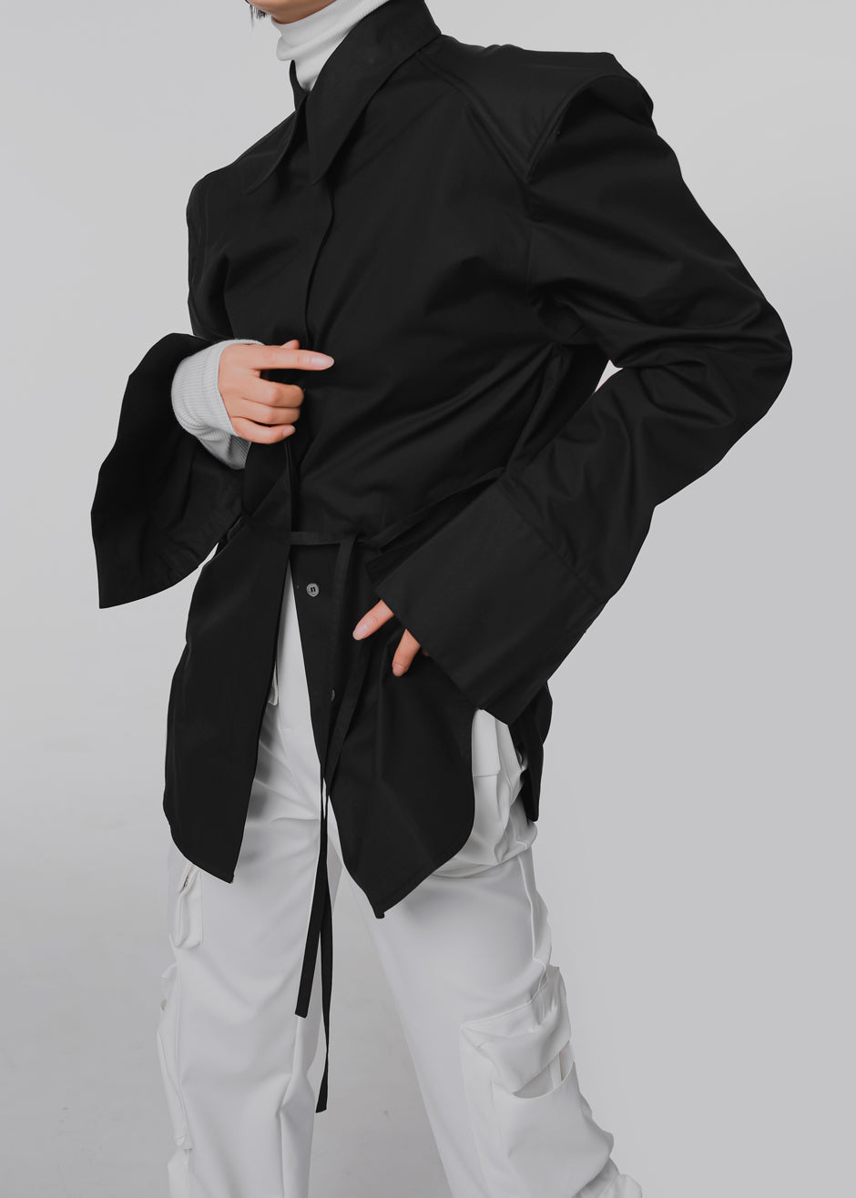 Bec Padded Shirt - Black - 1