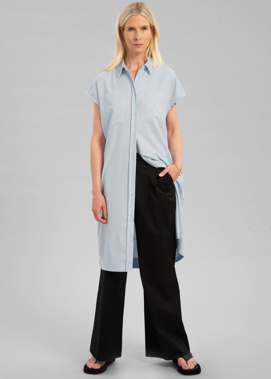 Tiril Shirt Dress - Sky - 5