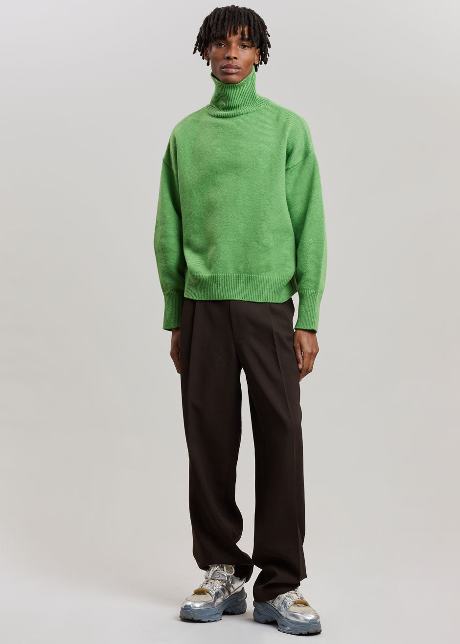 Joya Roll Neck Sweater - Kermit - 11