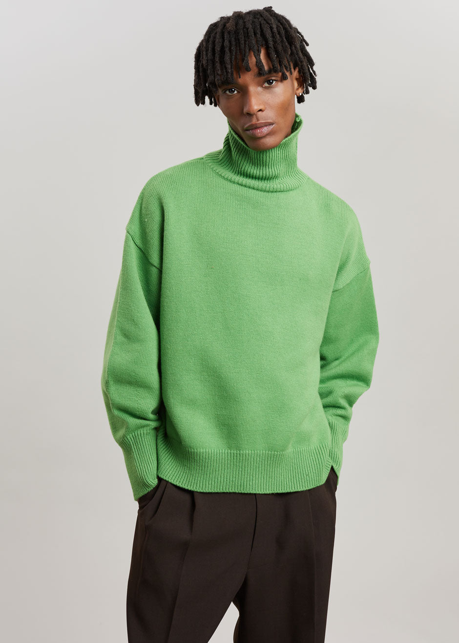 Joya Roll Neck Sweater - Kermit - 6