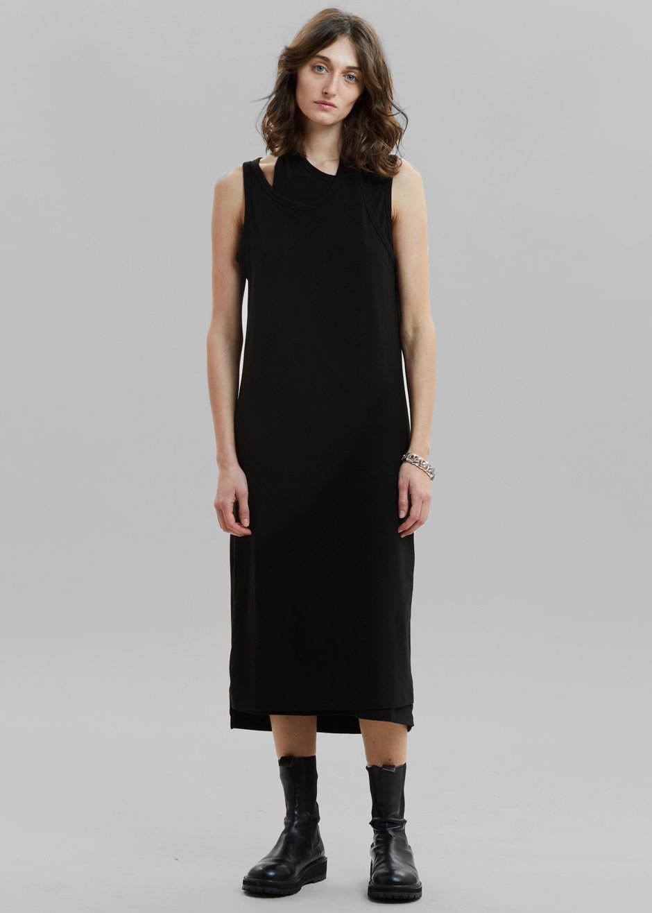 Kit Asymmetric Layer Tank Dress - Black - 6