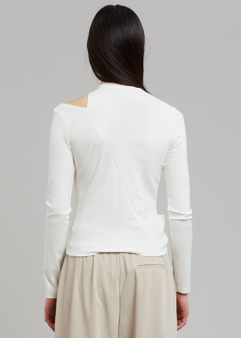 Sid Neigum Tension Cutout Top - Cream - 7