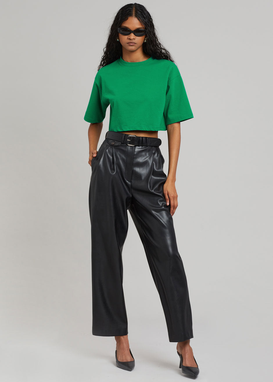 Karina Cropped T-Shirt - Green - 2