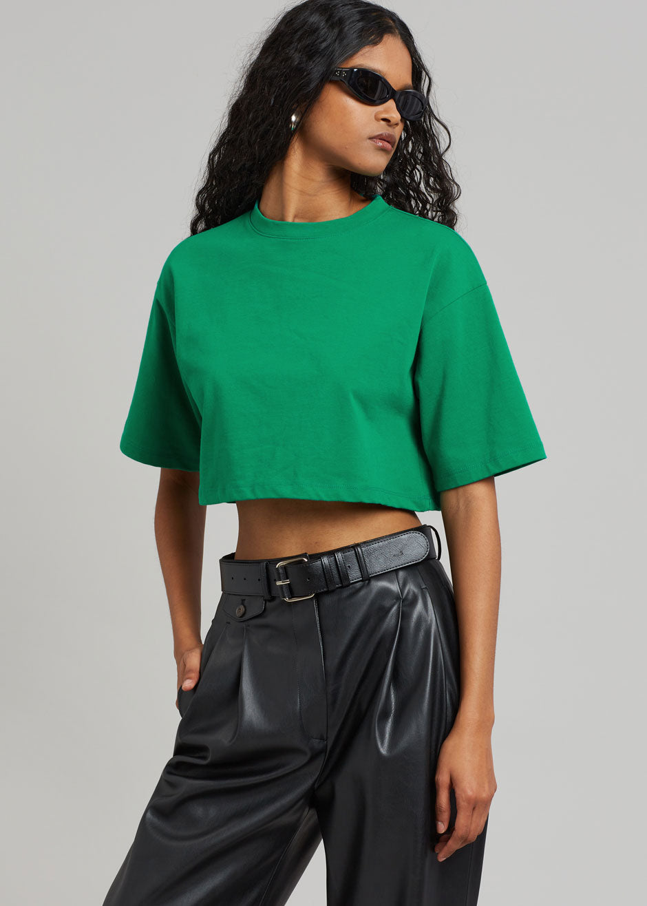 Karina Cropped T-Shirt - Green - 1