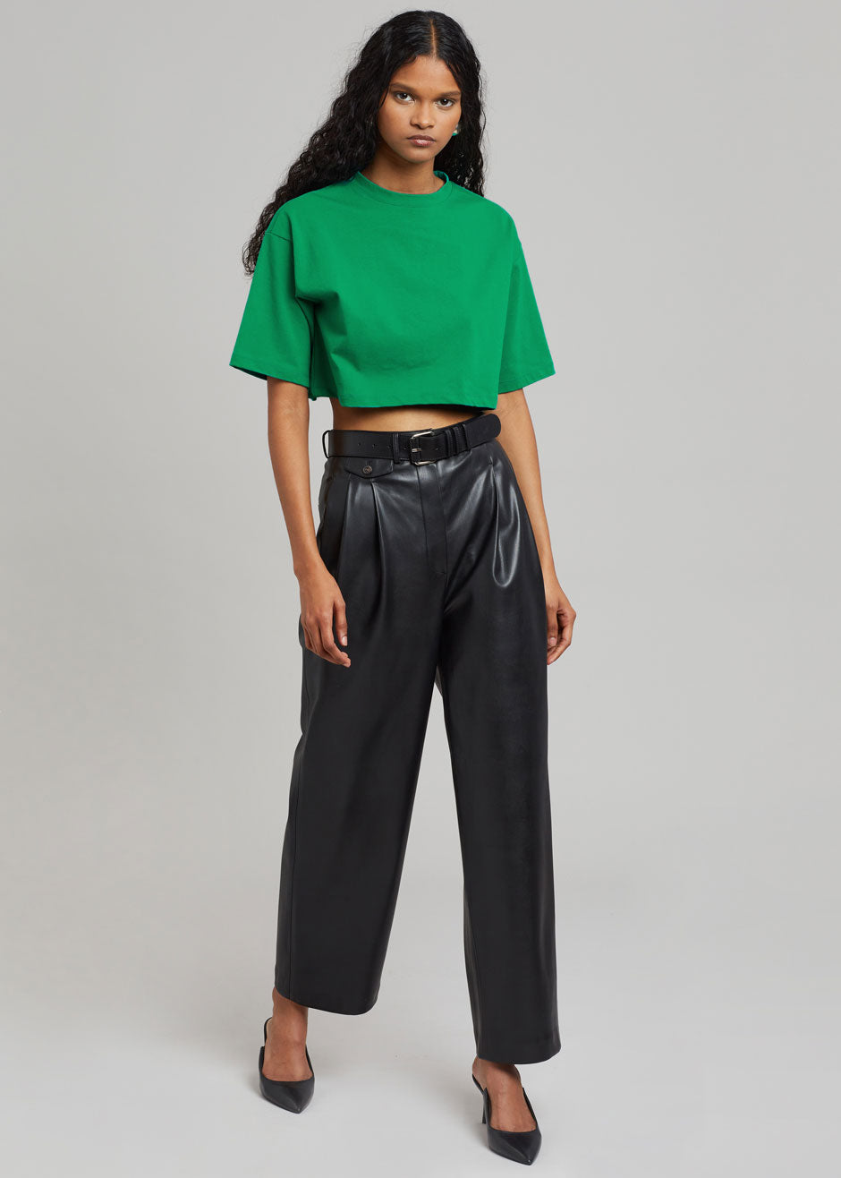 Karina Cropped T-Shirt - Green - 4