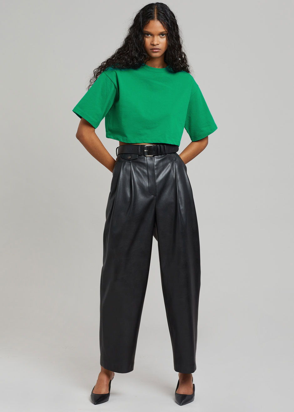 Karina Cropped T-Shirt - Green - 3