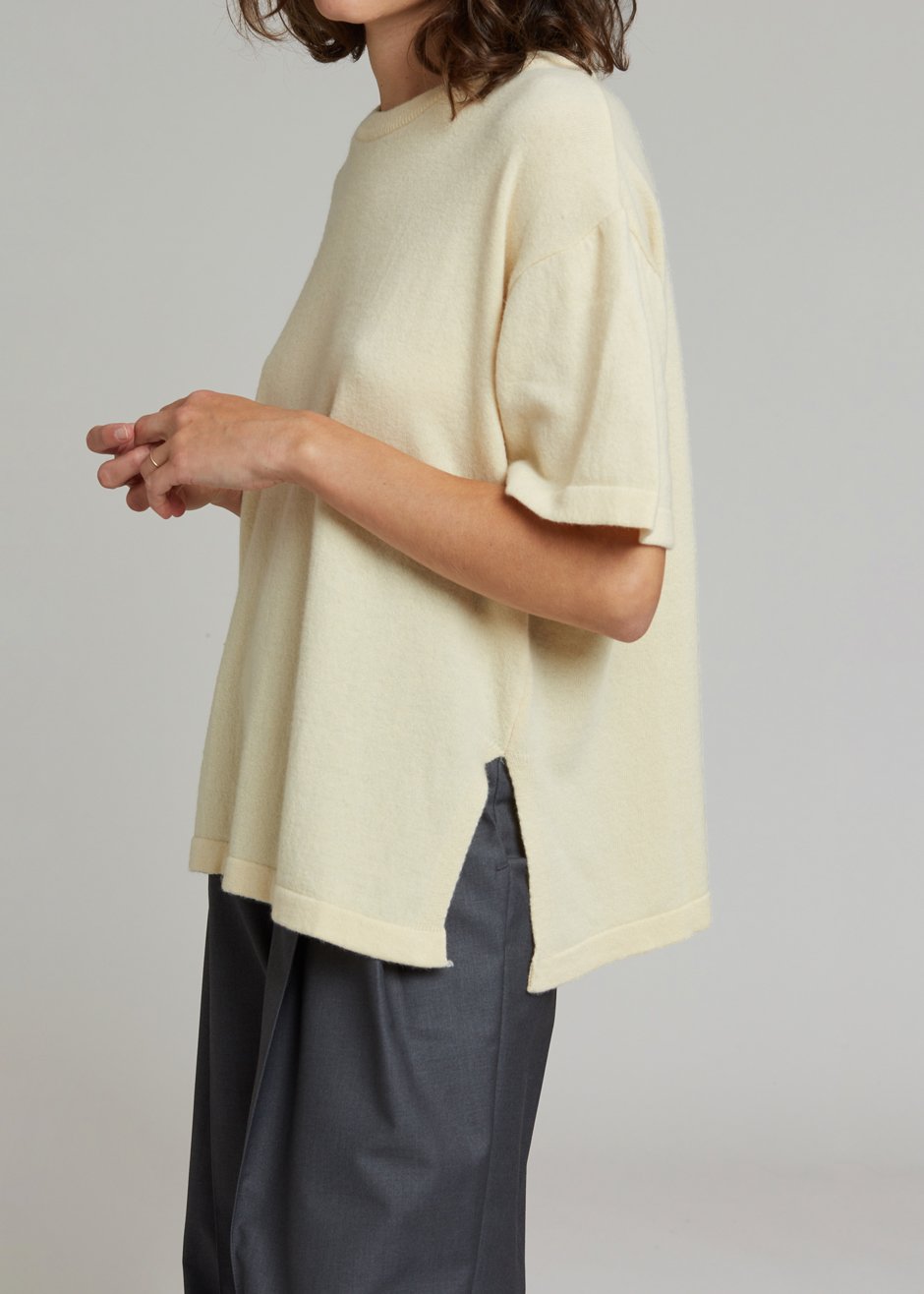 Raisa Knit Top - Custard - 3