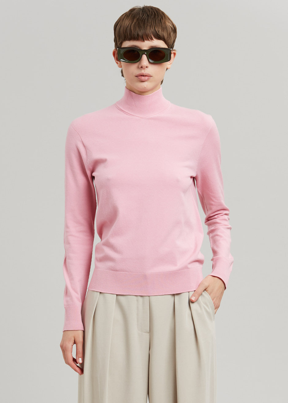 Verona Knit Turtleneck - Peony - 5