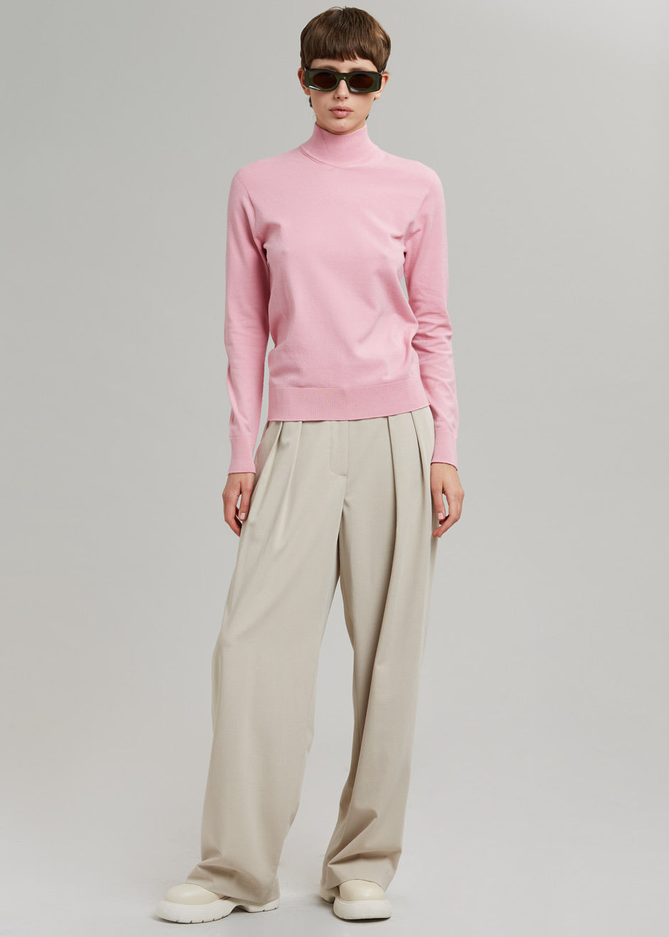 Verona Knit Turtleneck - Peony - 2