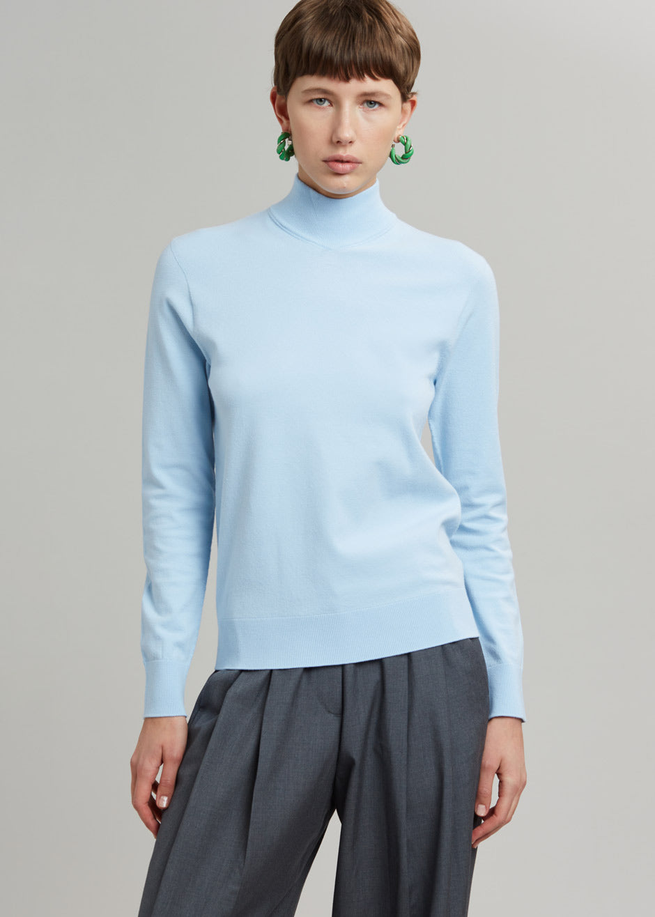 Verona Knit Turtleneck - Pale Blue - 2