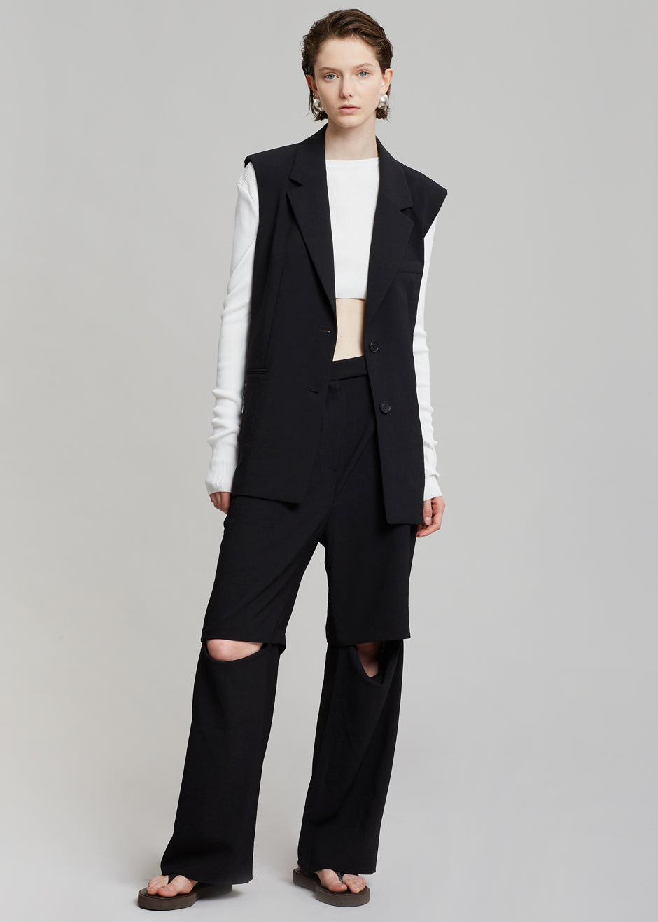 Hani Slit Pants - Black - 4
