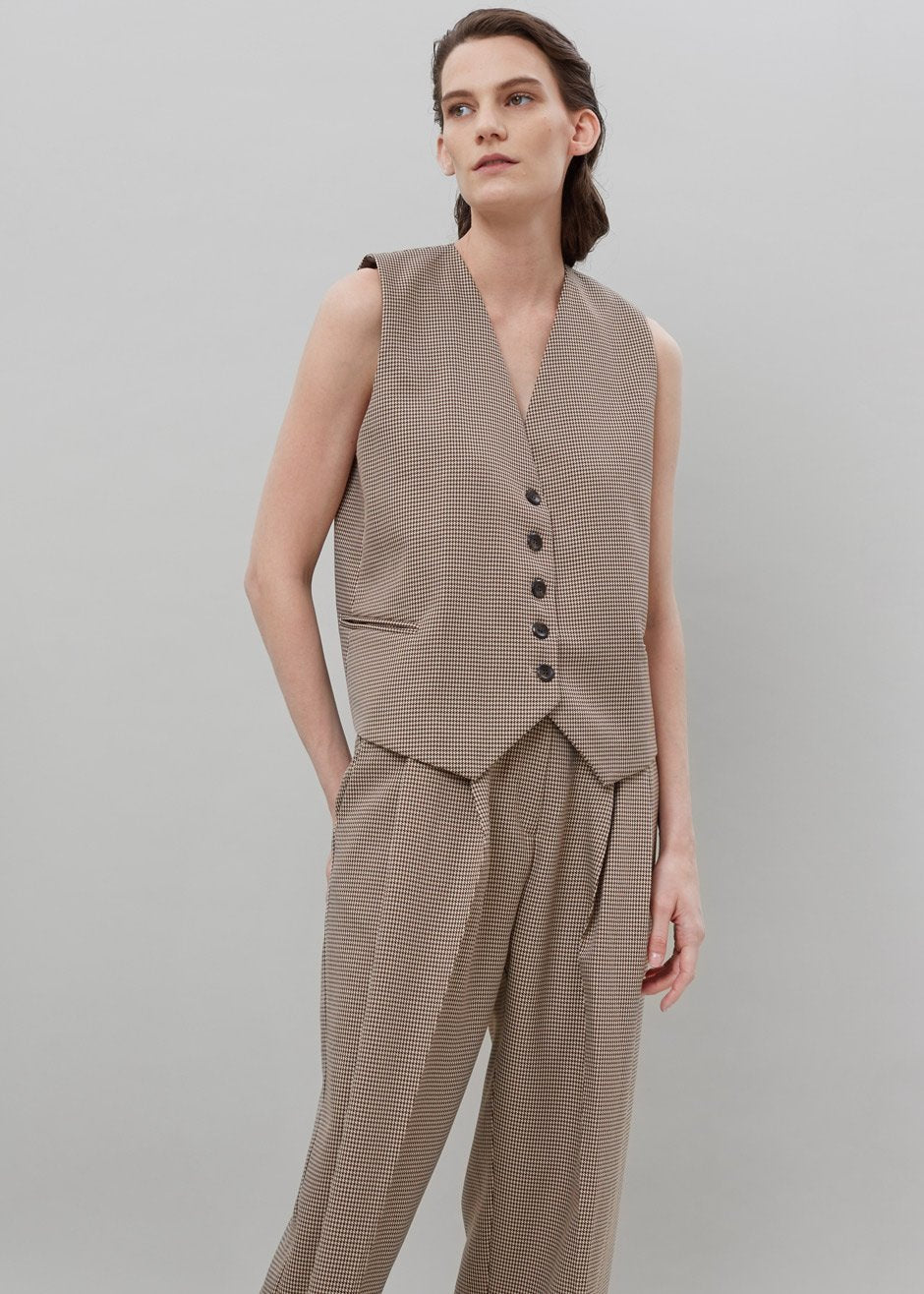 Desio Houndstooth Pants - Chocolate - 6