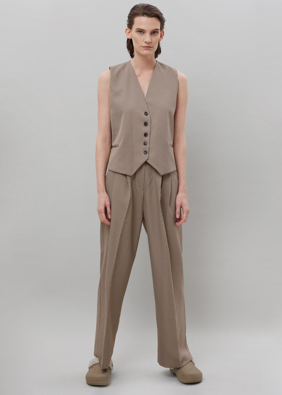 Desio Houndstooth Pants - Chocolate - 10
