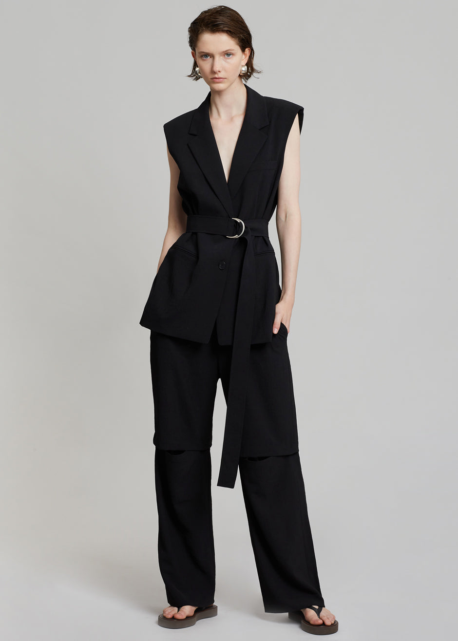 Hani Slit Pants - Black - 7