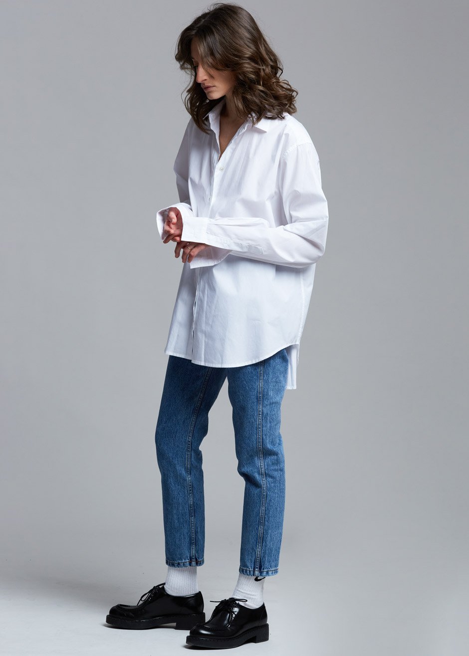 Dusky Classic Oversized Shirt - White - 5