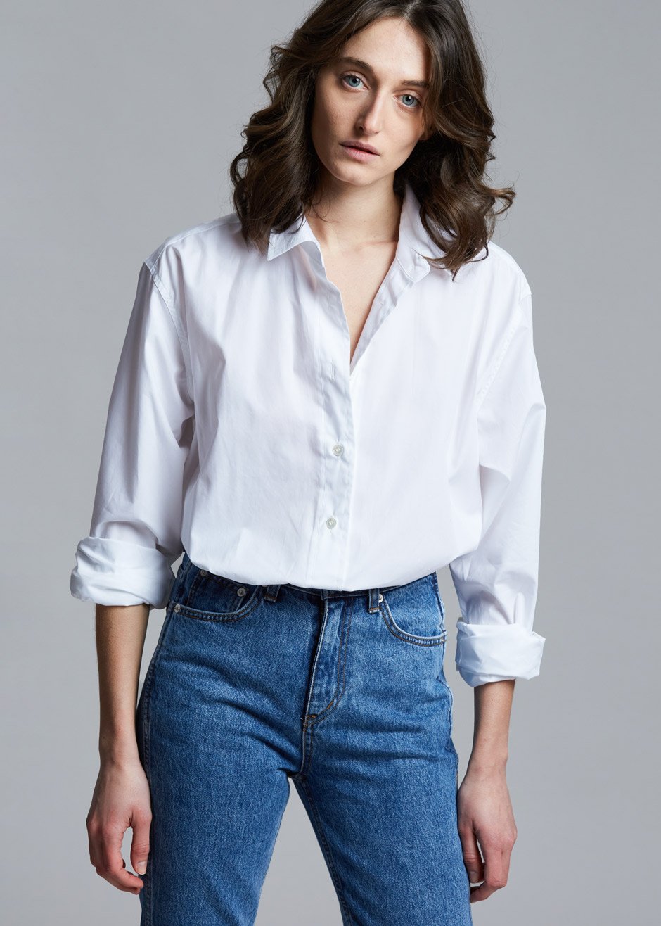 Dusky Classic Oversized Shirt - White - 4