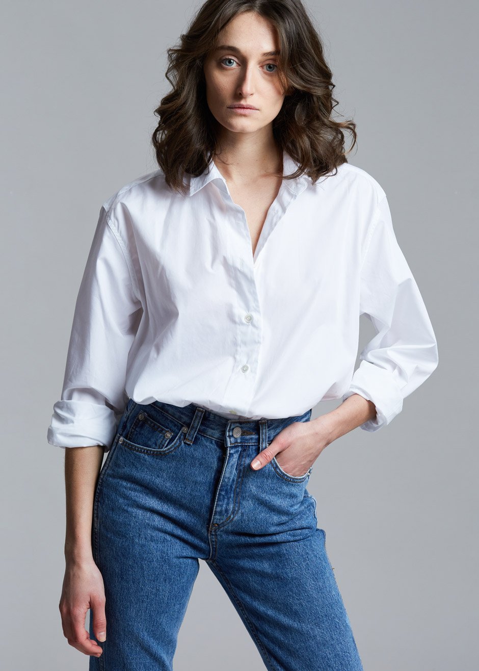 Dusky Classic Oversized Shirt - White - 7