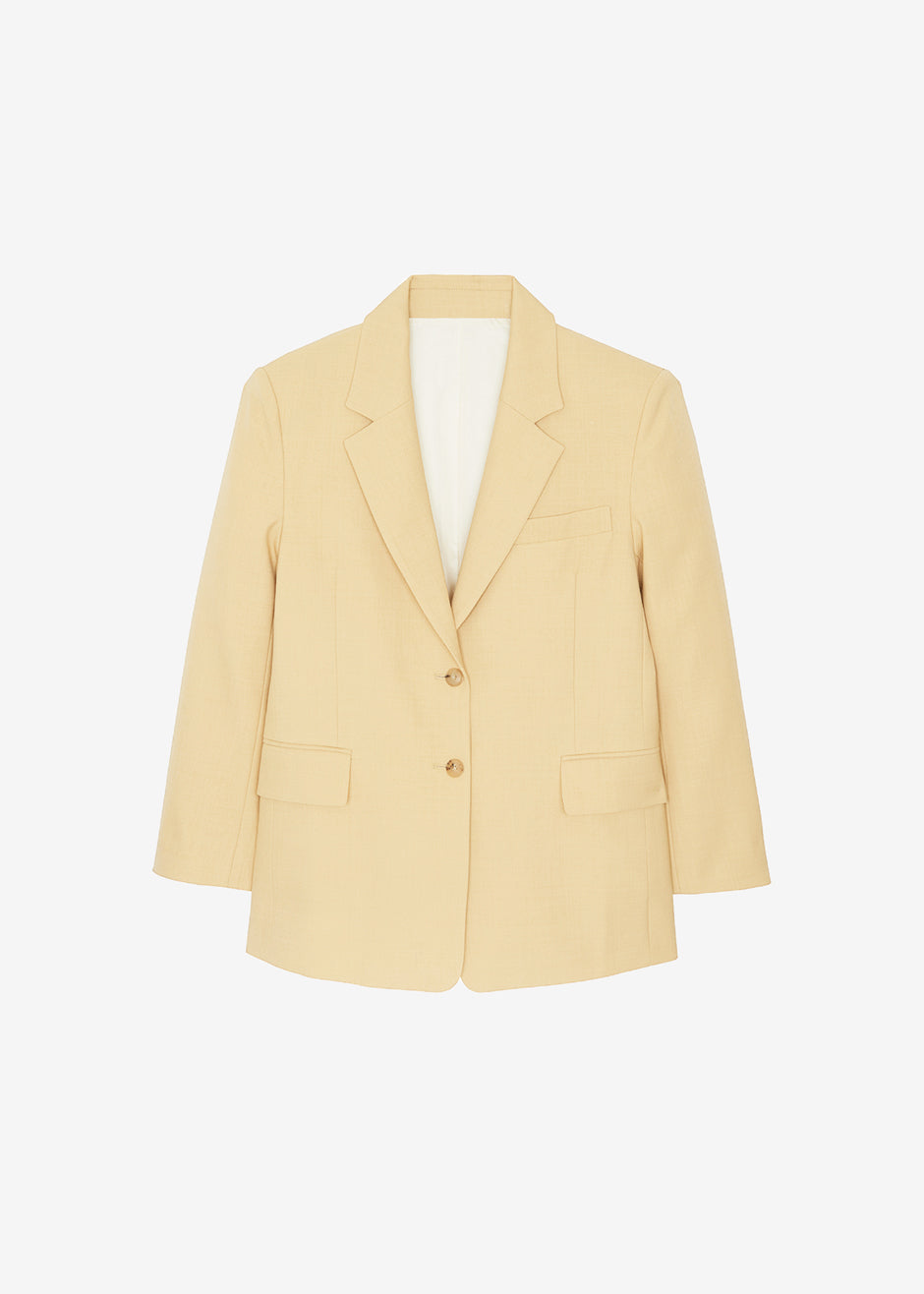 Georgina Wool Blend Blazer - Cornsilk - 6