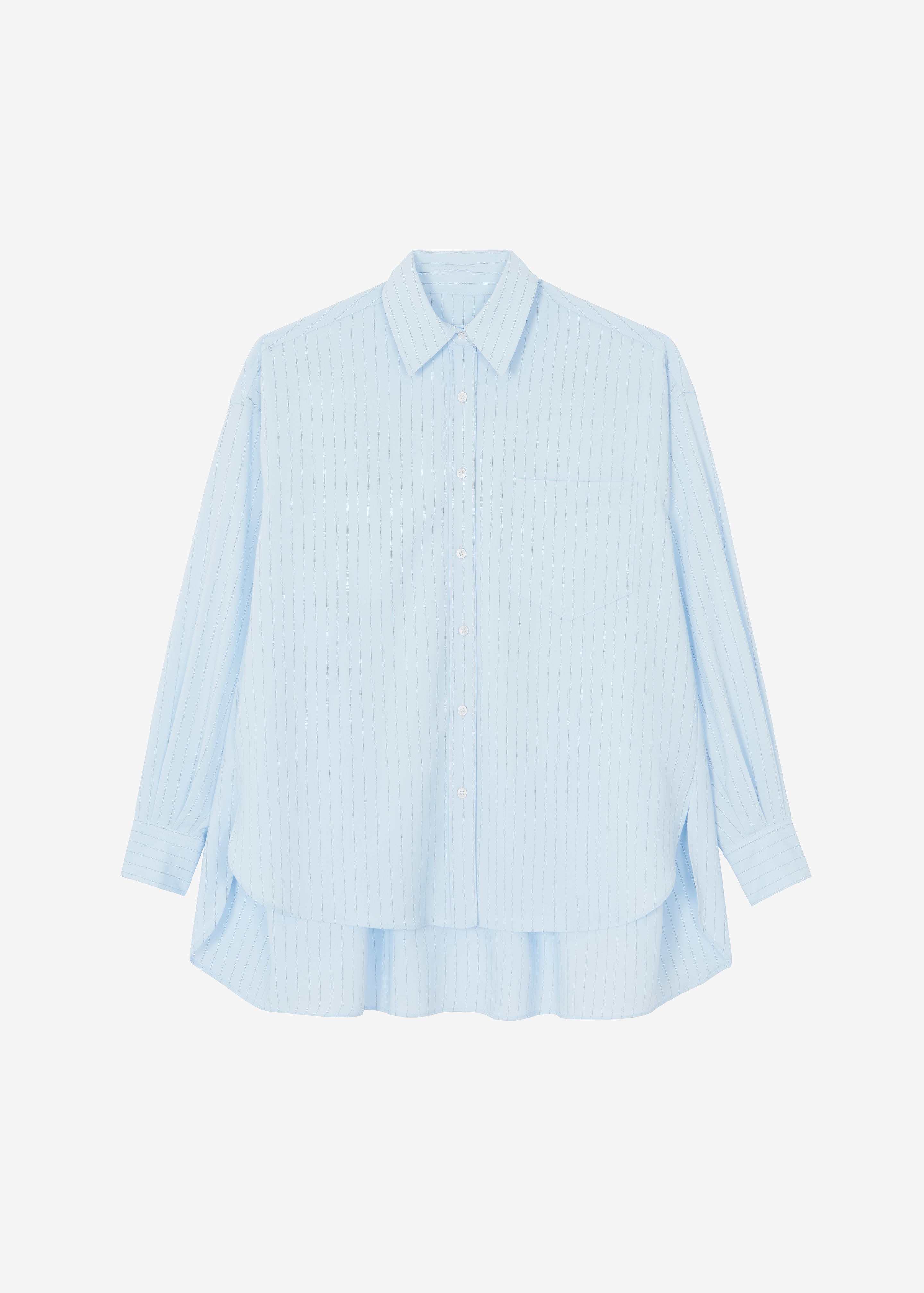 Georgia Fluid Shirt - Blue Pinstripe - 9