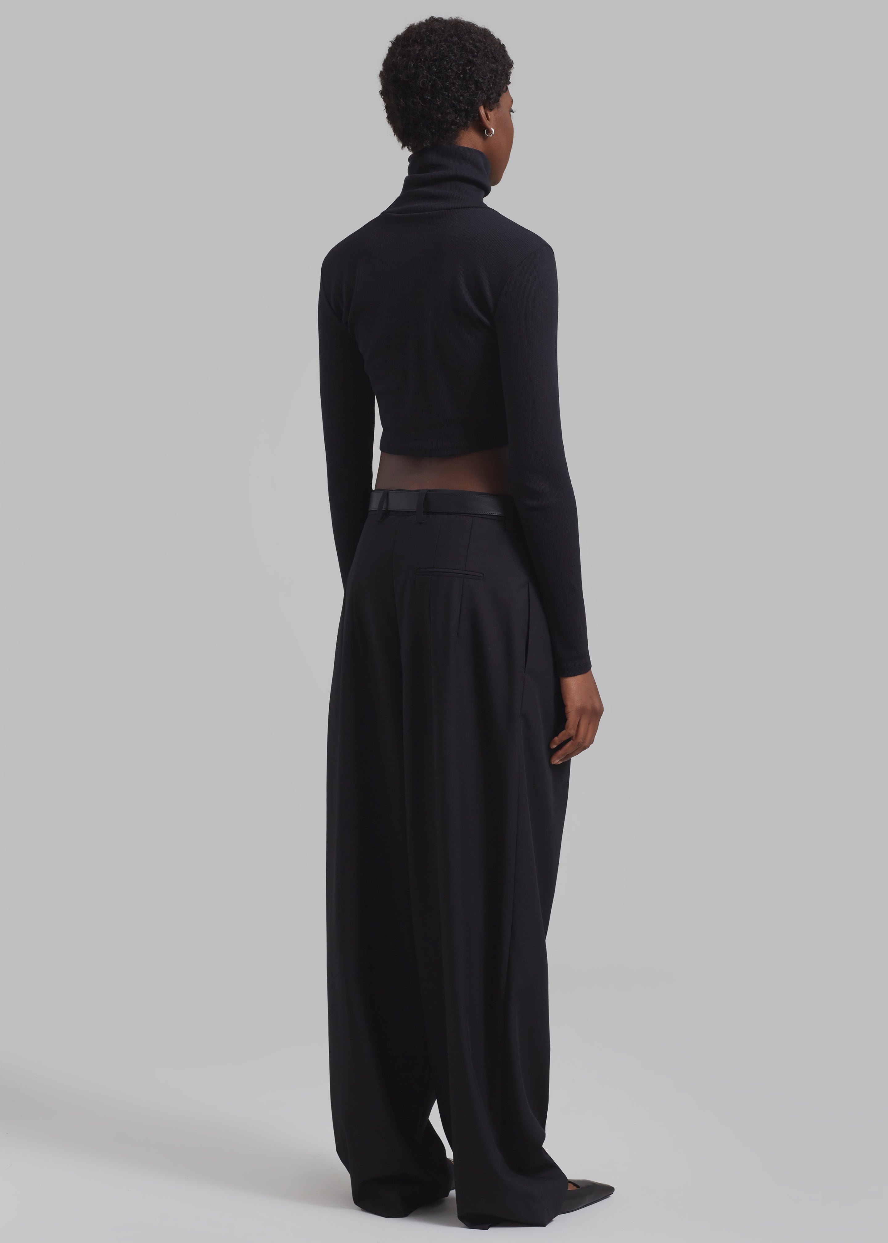 Gestuz Drew GZ LS Cropped Rollneck - Black - 8
