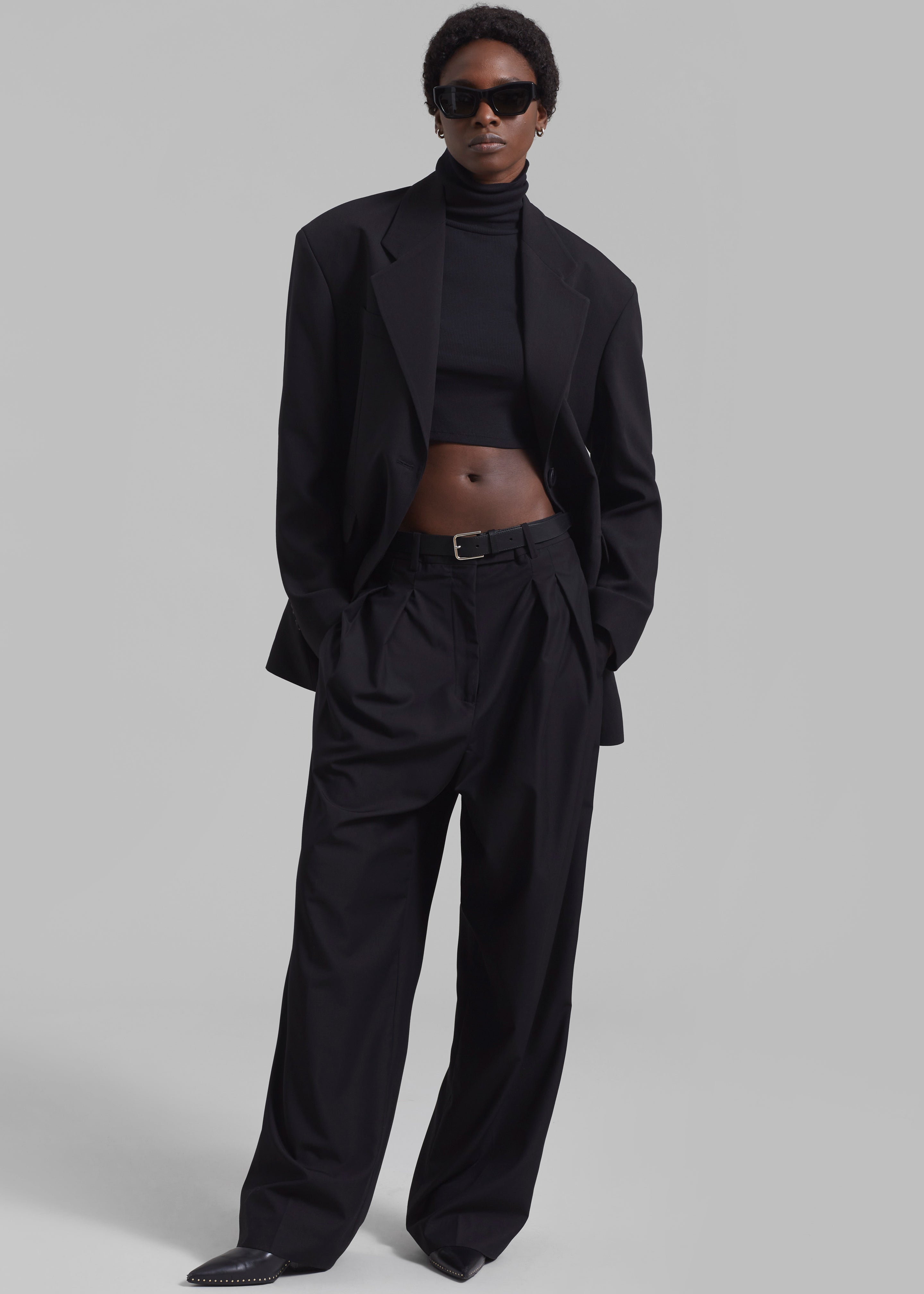 Gestuz Drew GZ LS Cropped Rollneck - Black - 4