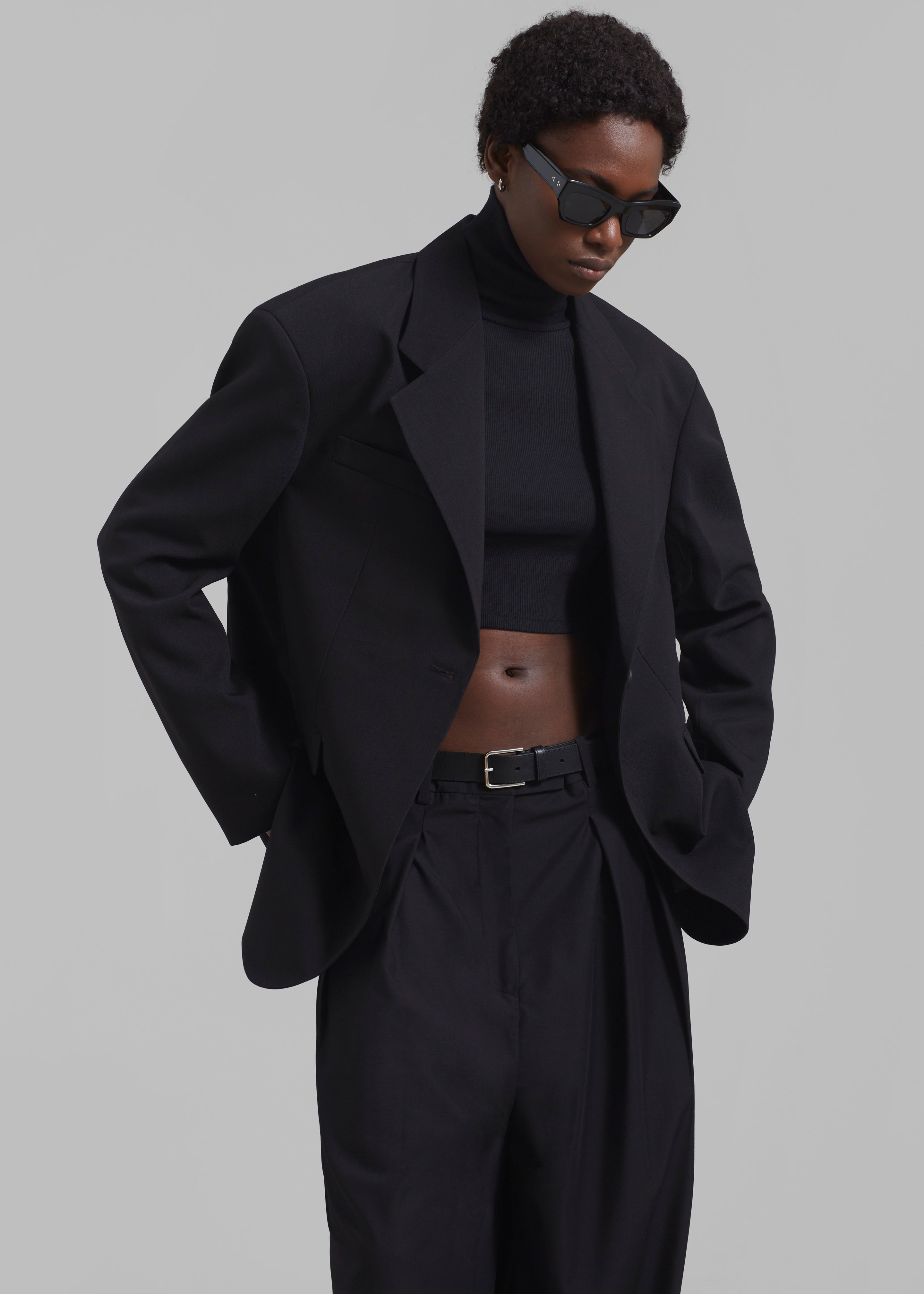 Gestuz Drew GZ LS Cropped Rollneck - Black - 6