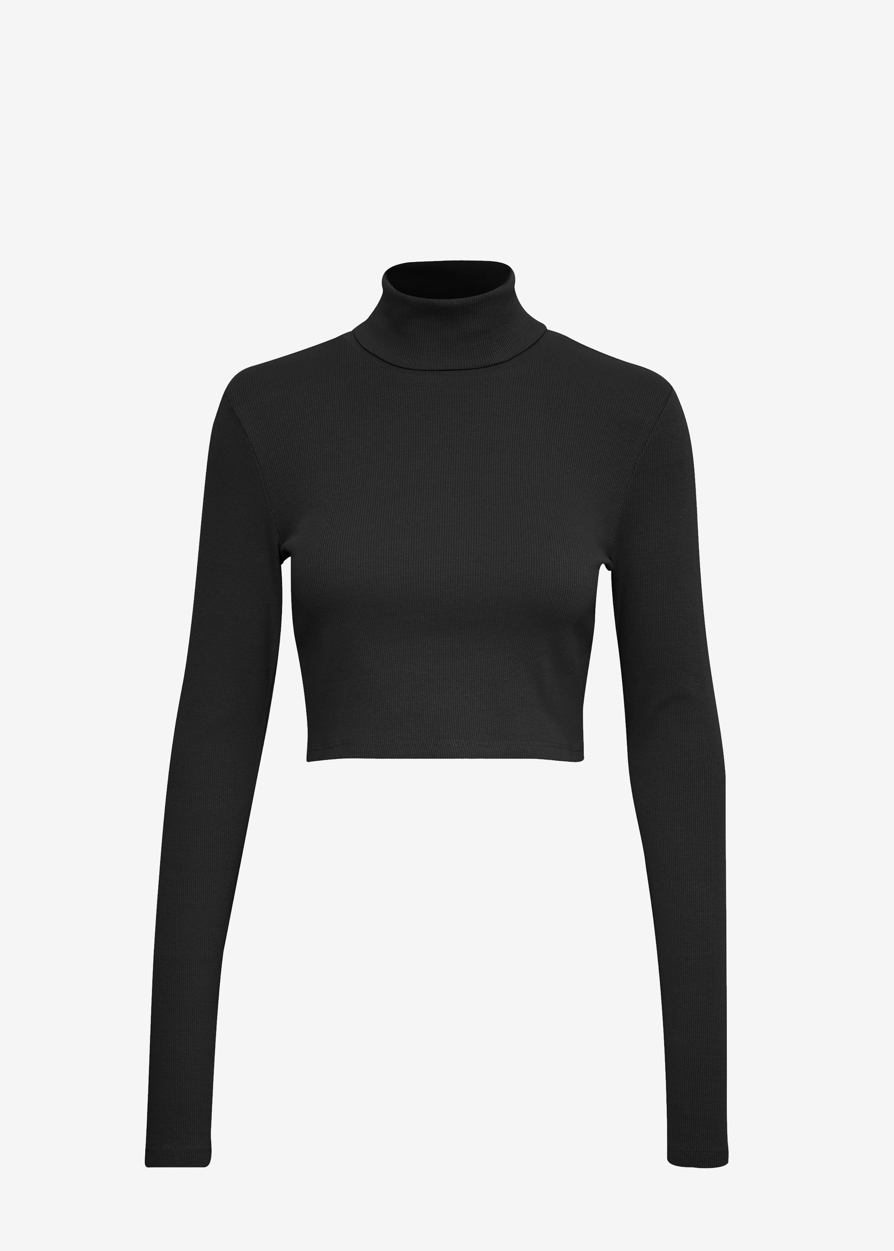 Gestuz Drew GZ LS Cropped Rollneck - Black - 9