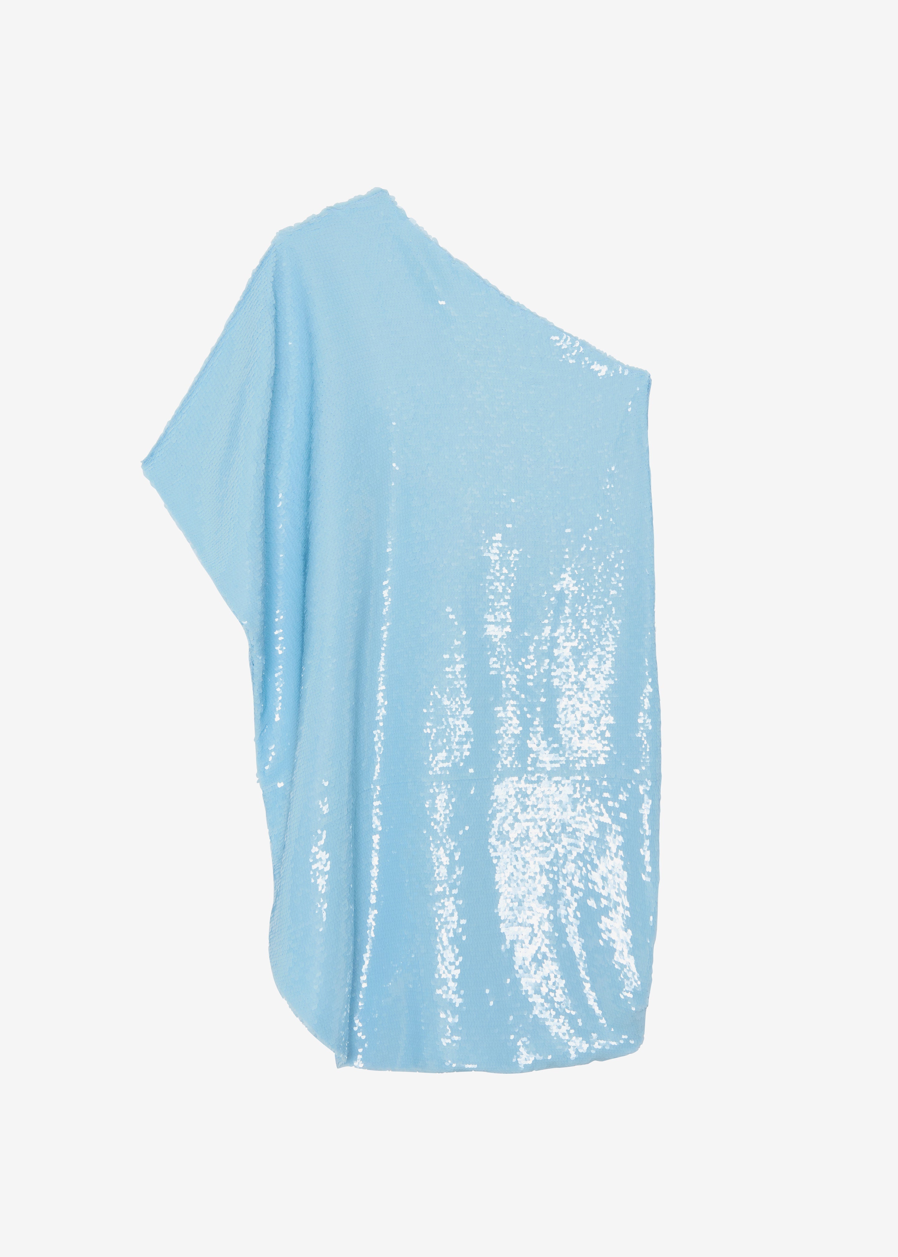 Gloria Sequins One Shoulder Dress - Sky - 10