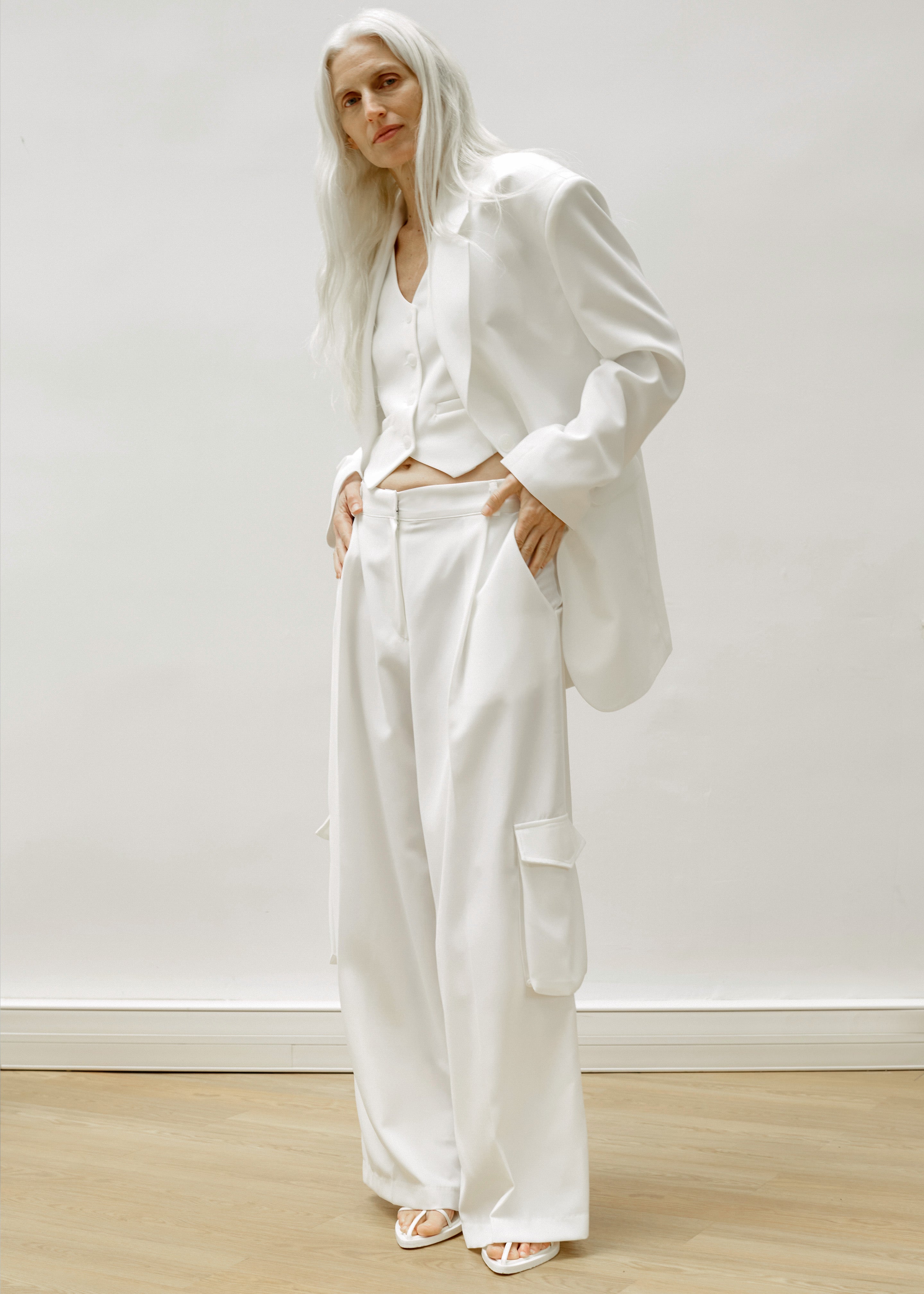 Gladys Blazer - White - 7