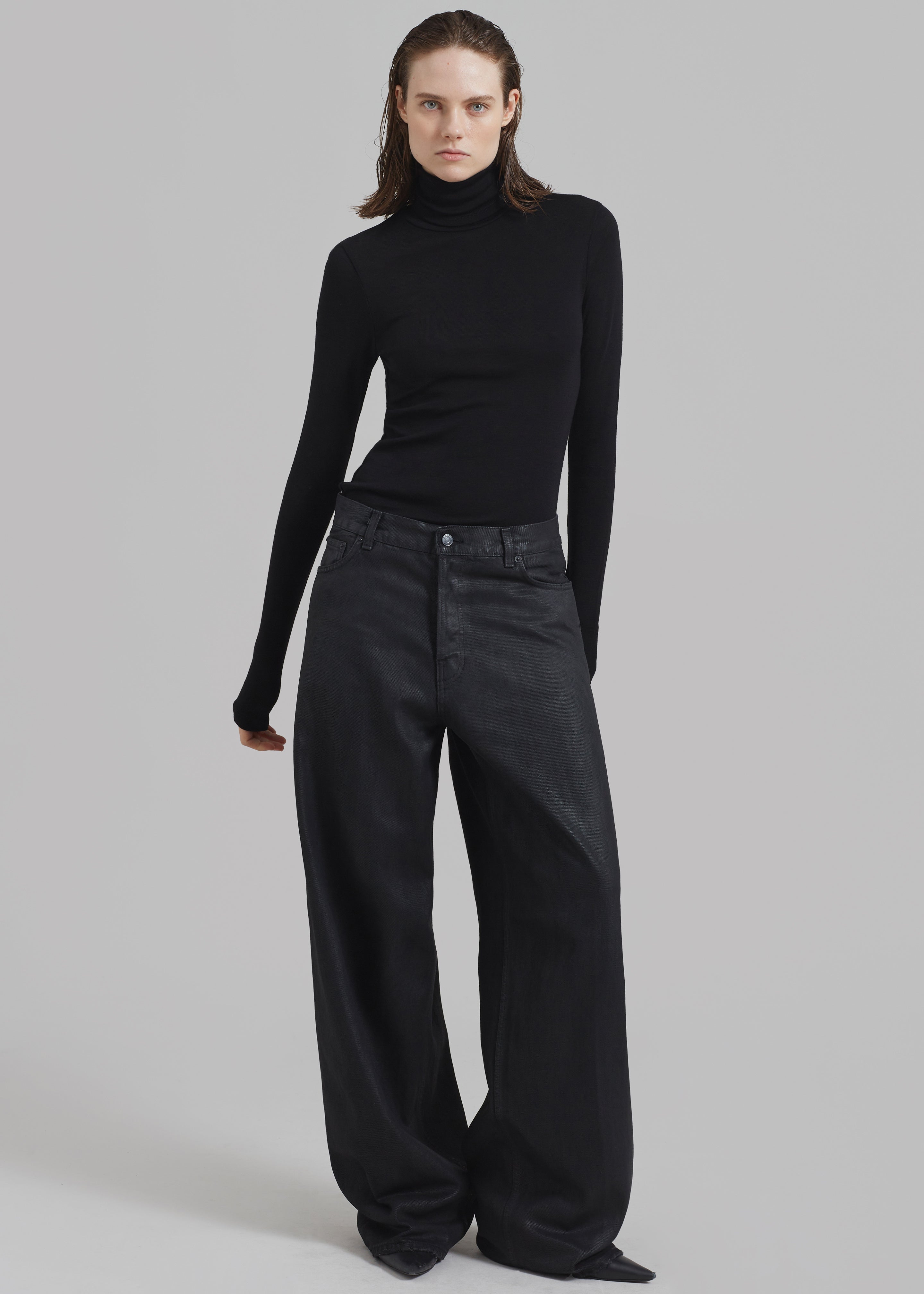 Haikure Bethany Pants - Black Coated - 4