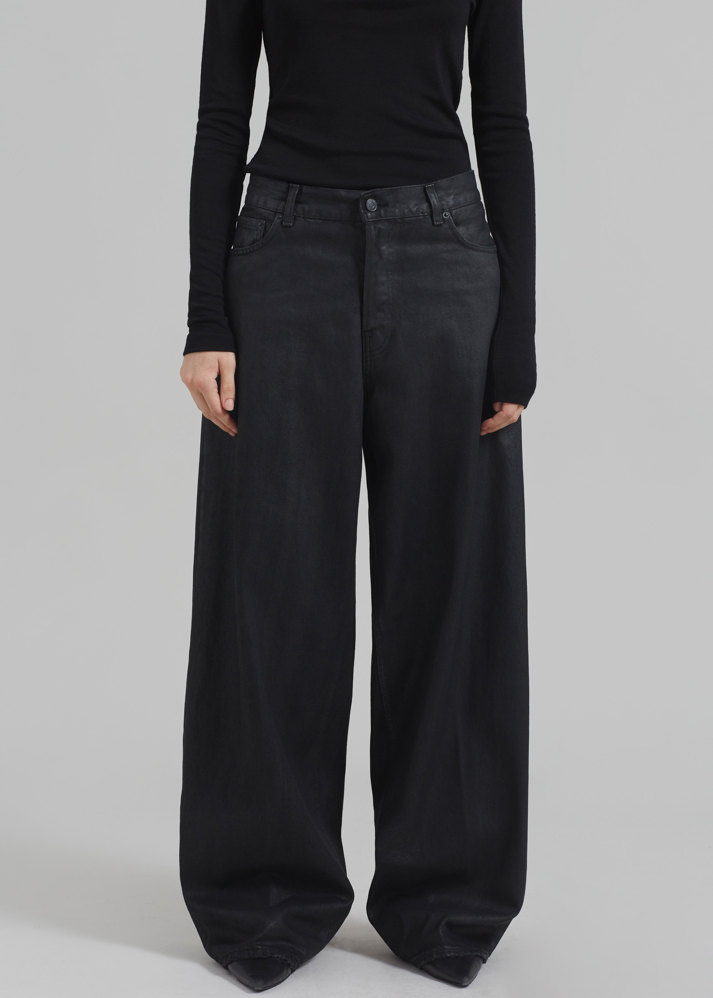 Haikure Bethany Pants - Black Coated - 7