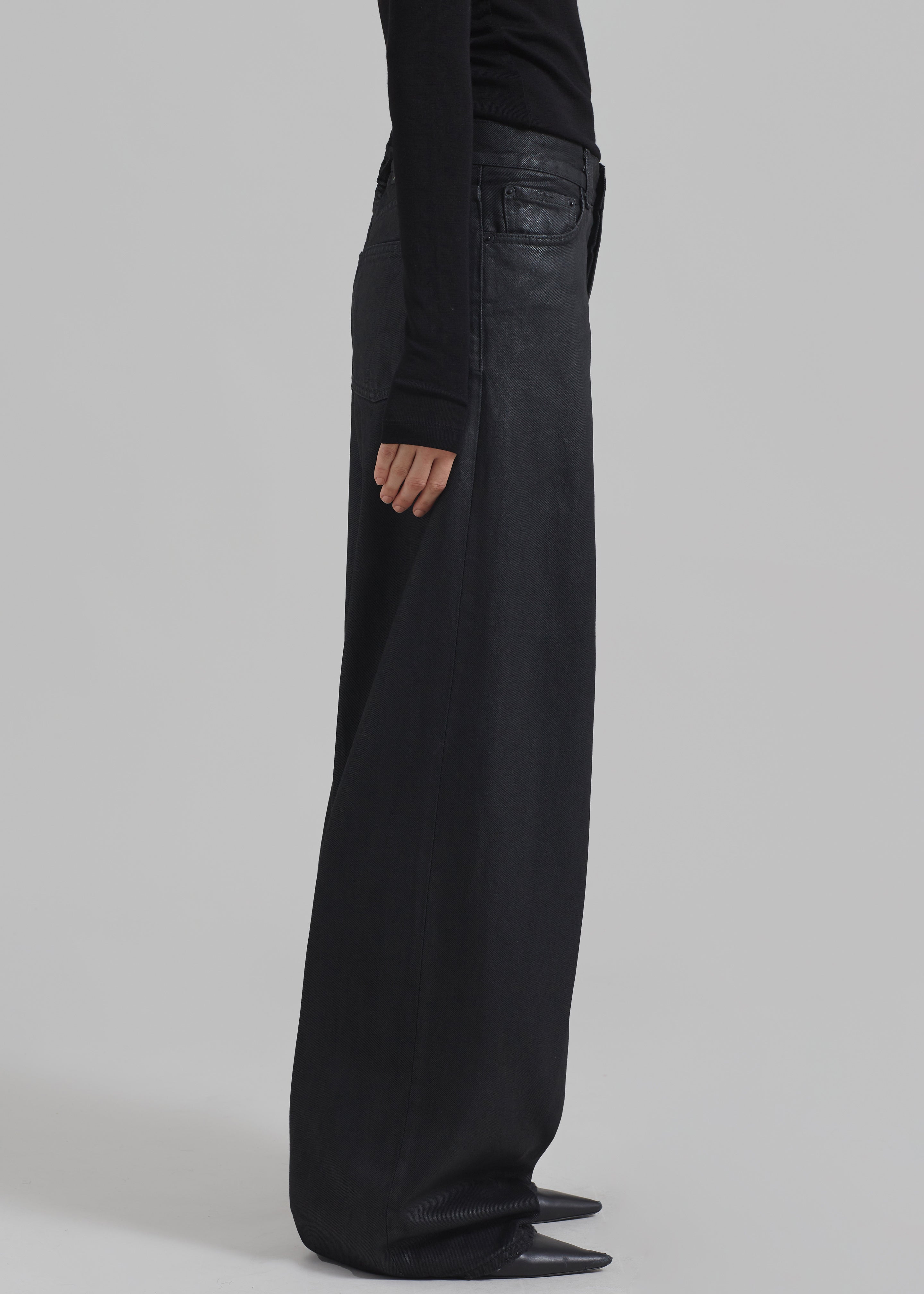 Haikure Bethany Pants - Black Coated - 2