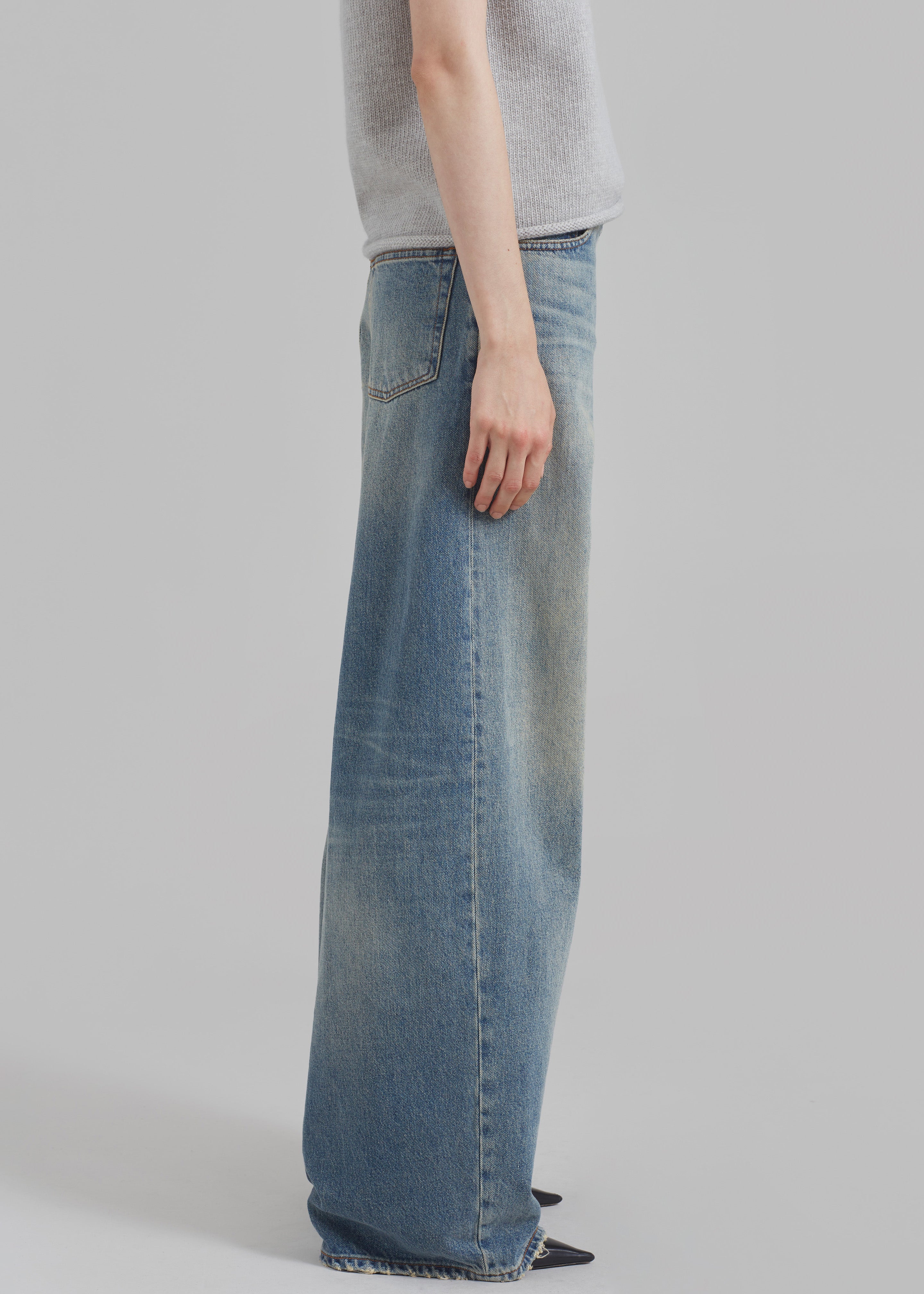 Haikure Bethany Zip Pants - Dirty Blue - 7