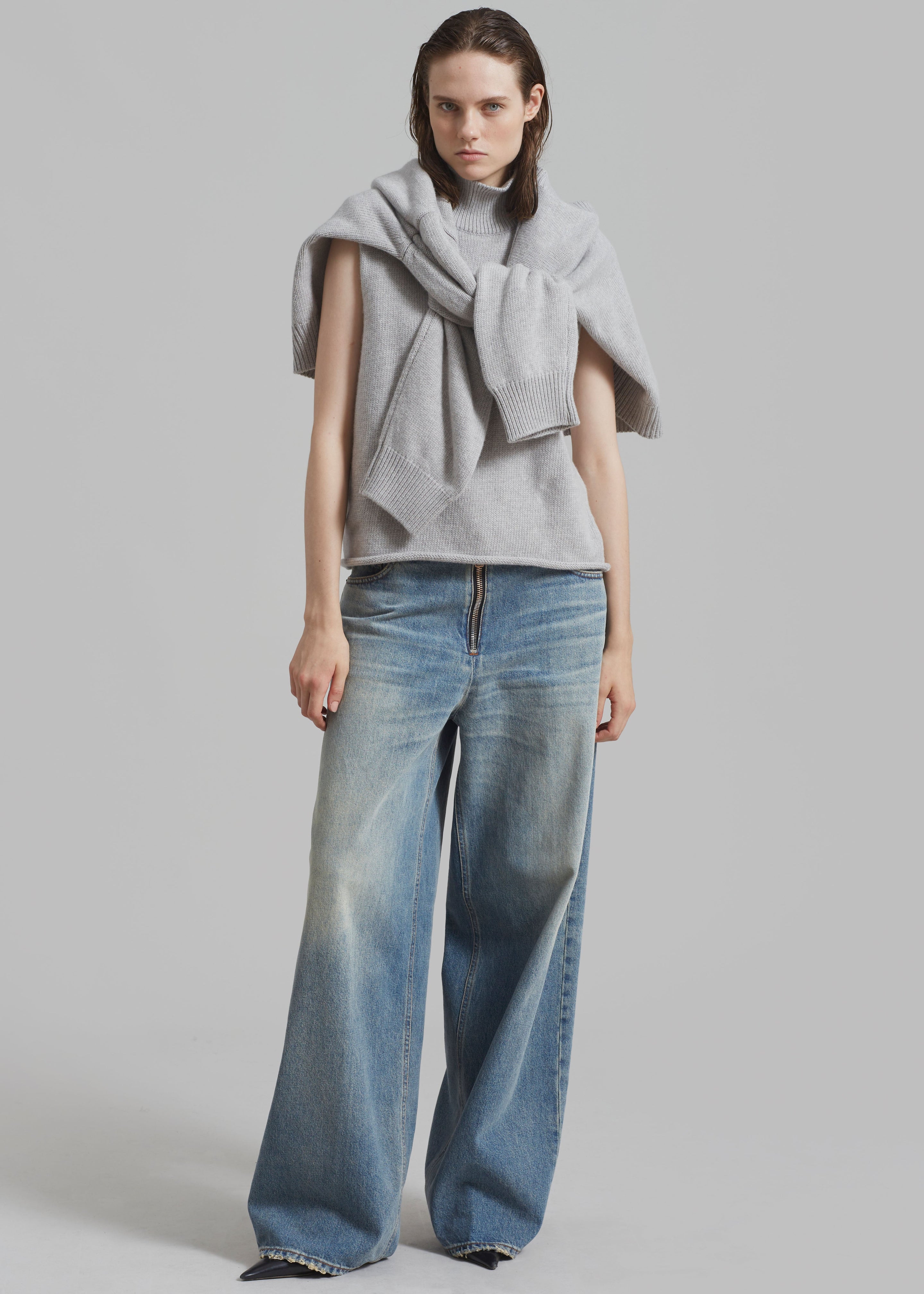 Haikure Bethany Zip Pants - Dirty Blue - 10