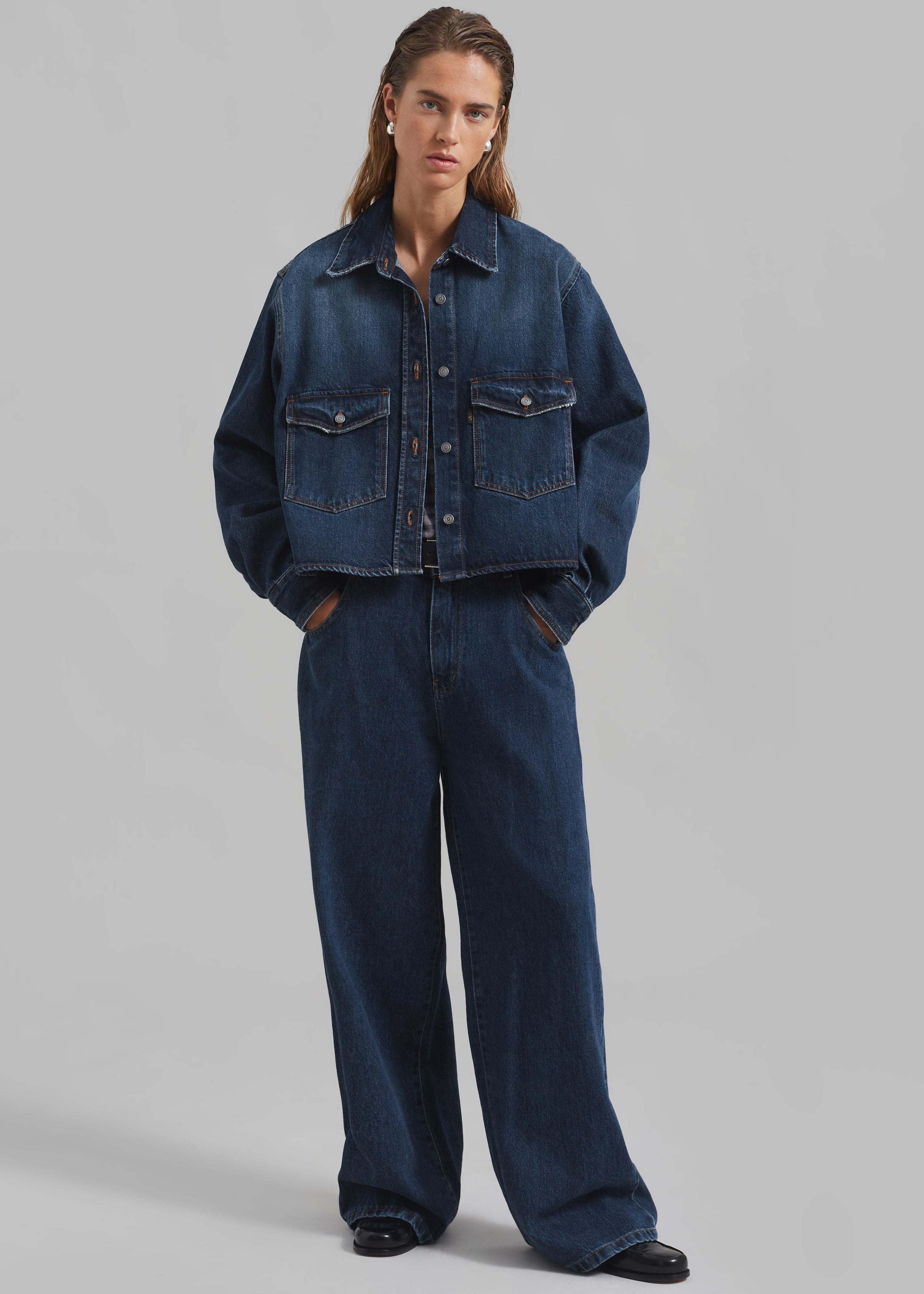 Haikure Chloe Shirt - Deep Blue - 3