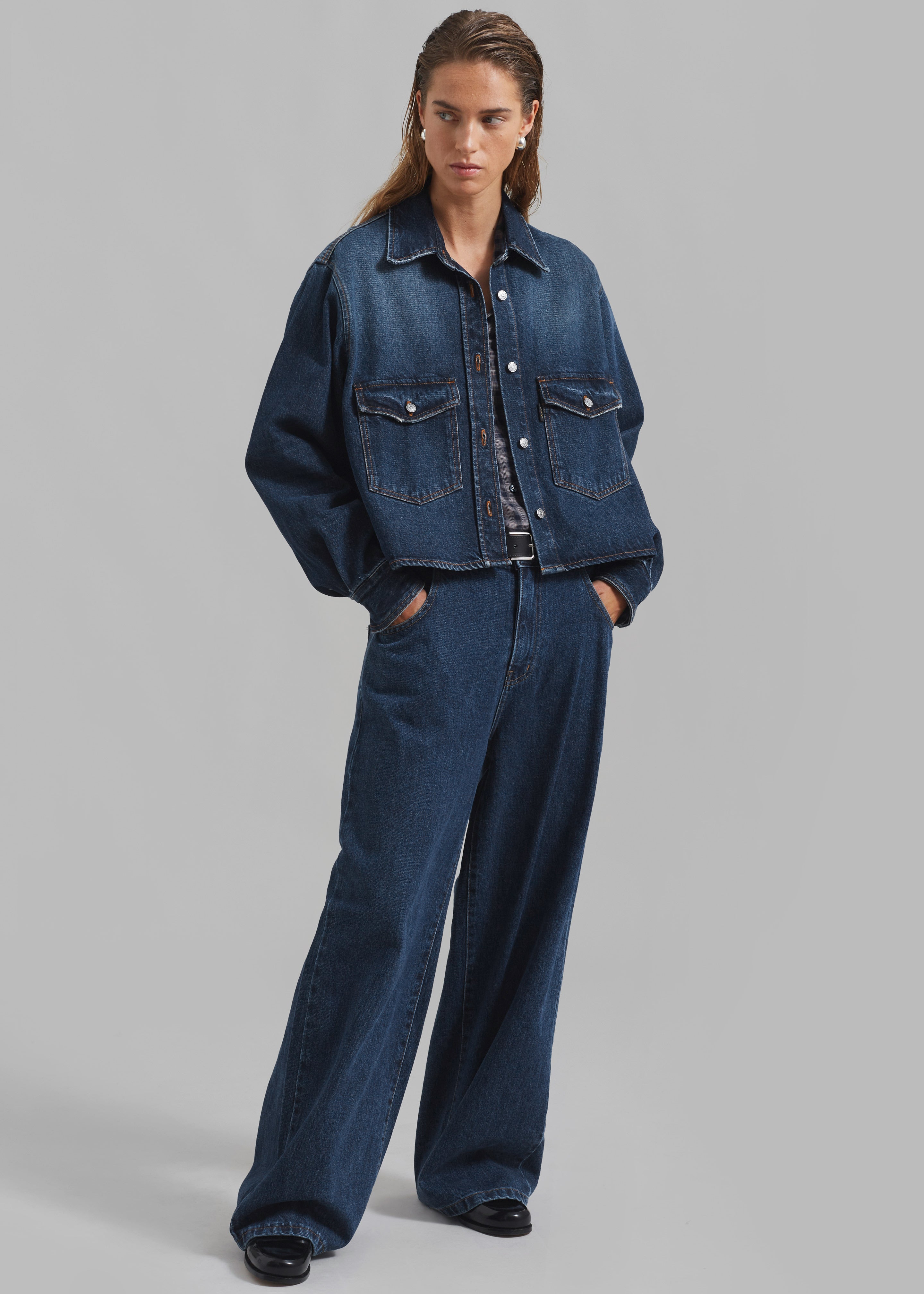 Haikure Chloe Shirt - Deep Blue - 1