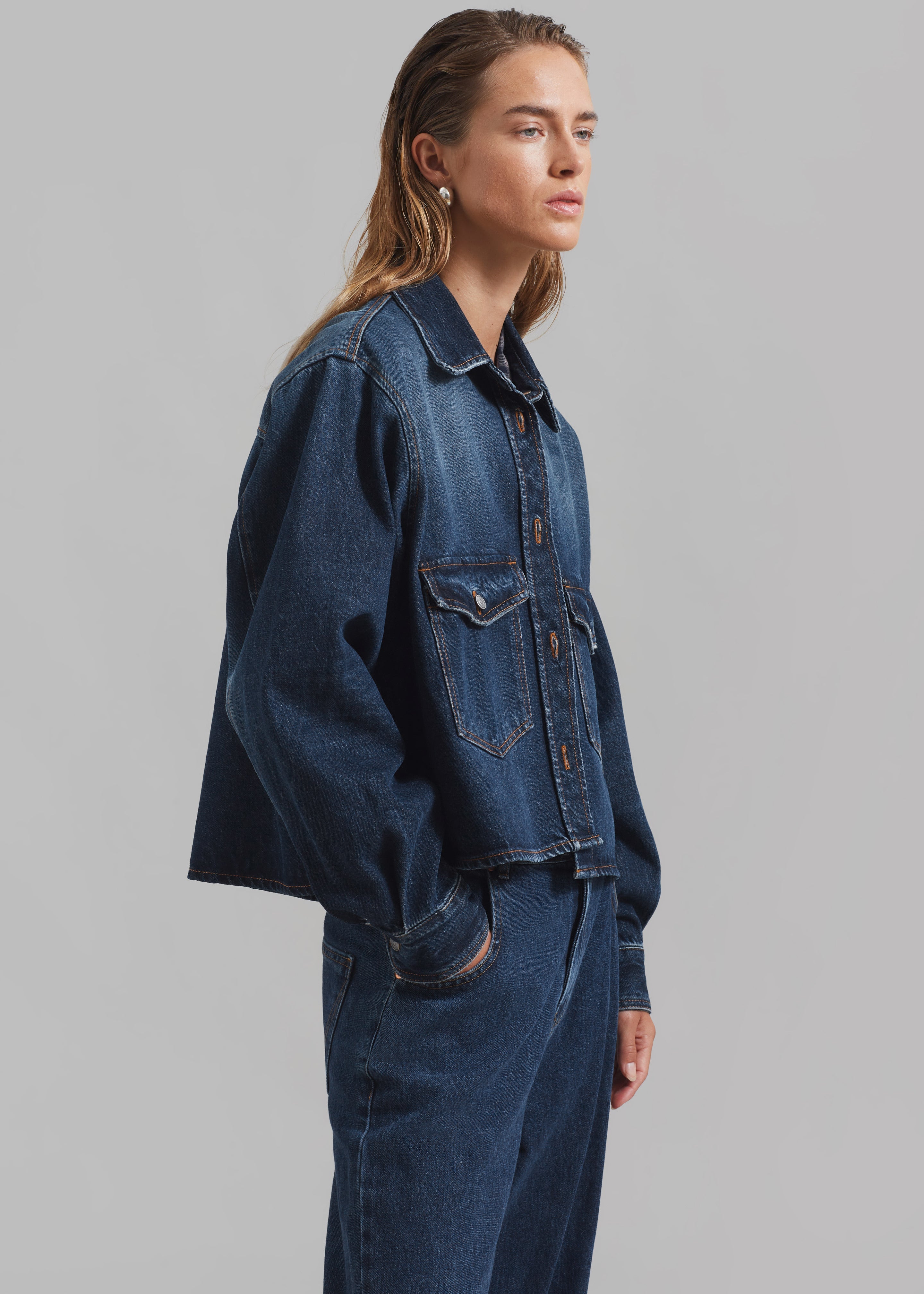 Haikure Chloe Shirt - Deep Blue - 2