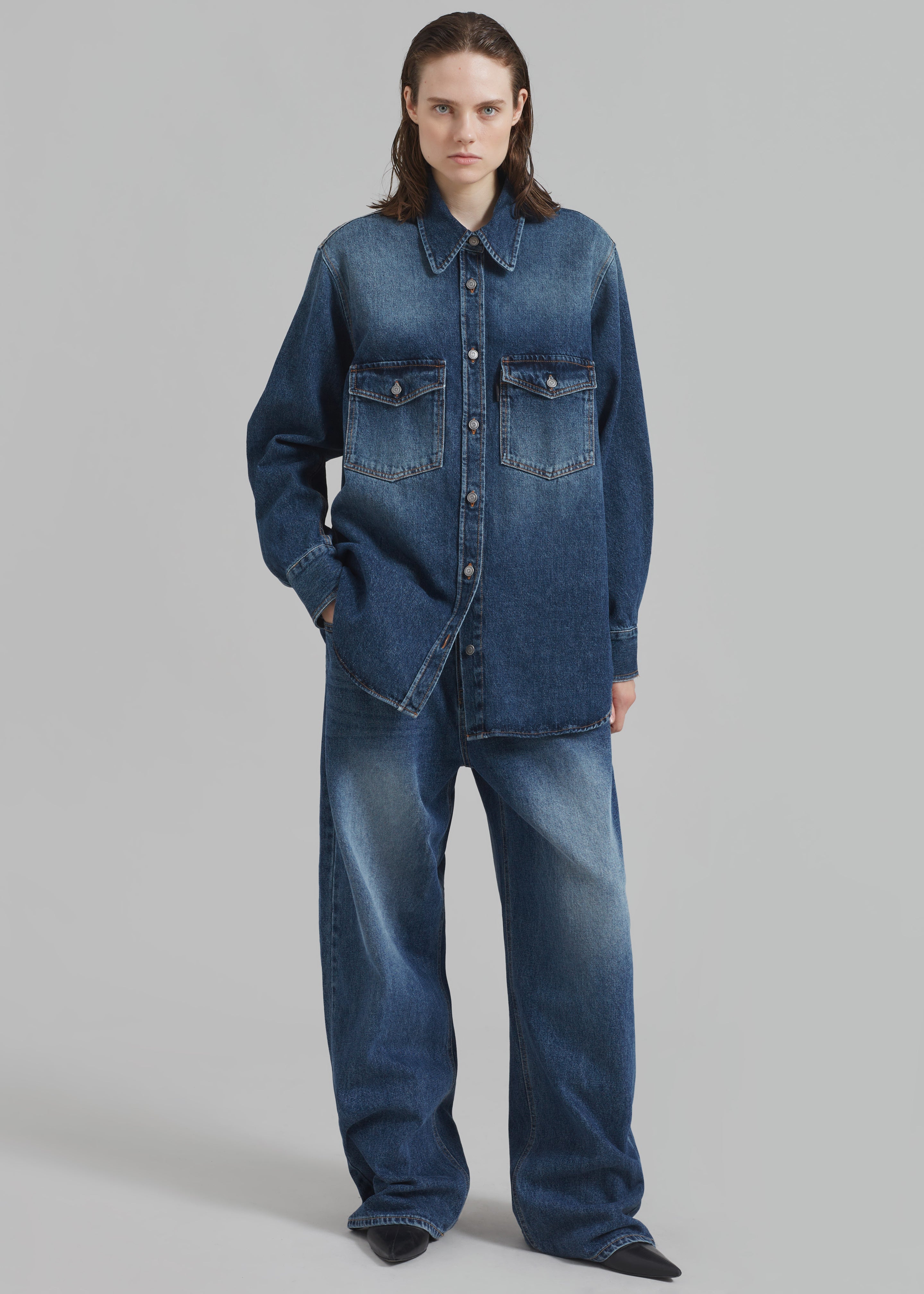 Haikure Octavia Shirt - Old Blue - 1