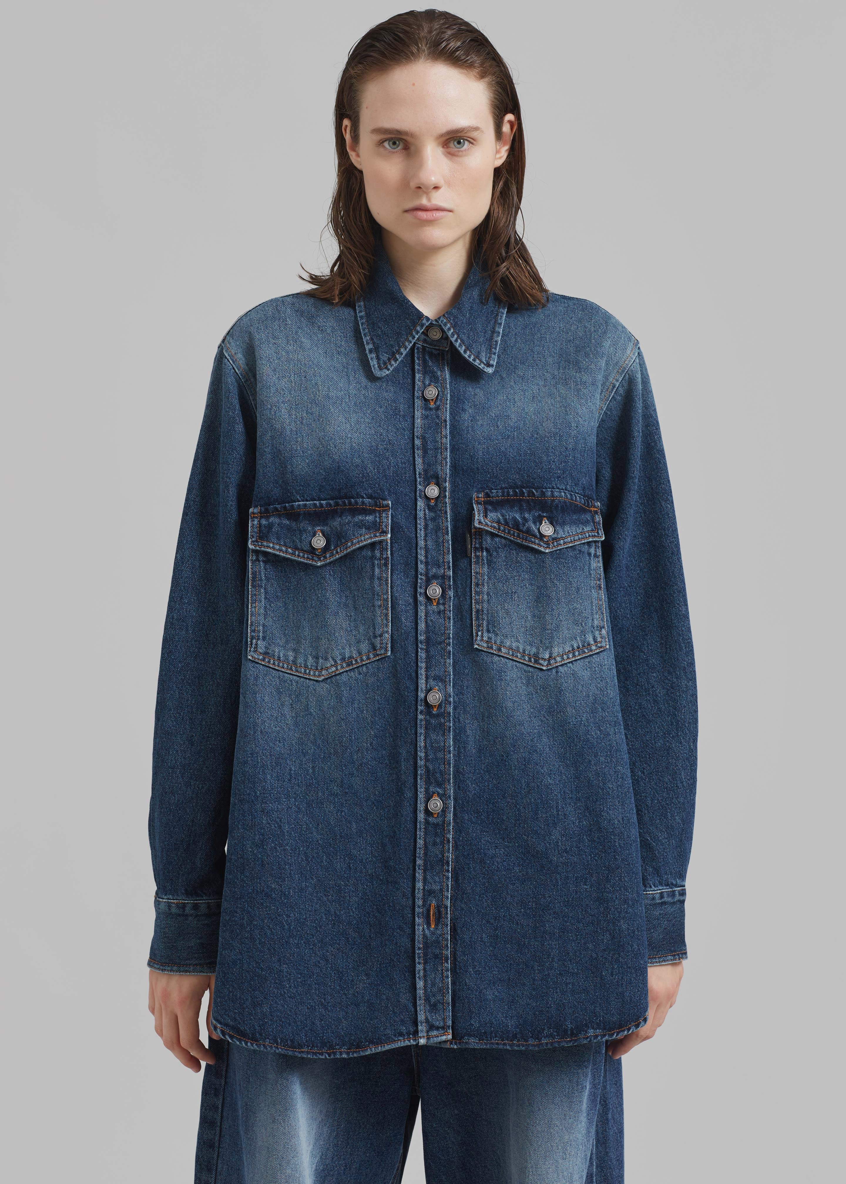 Haikure Octavia Shirt - Old Blue - 3