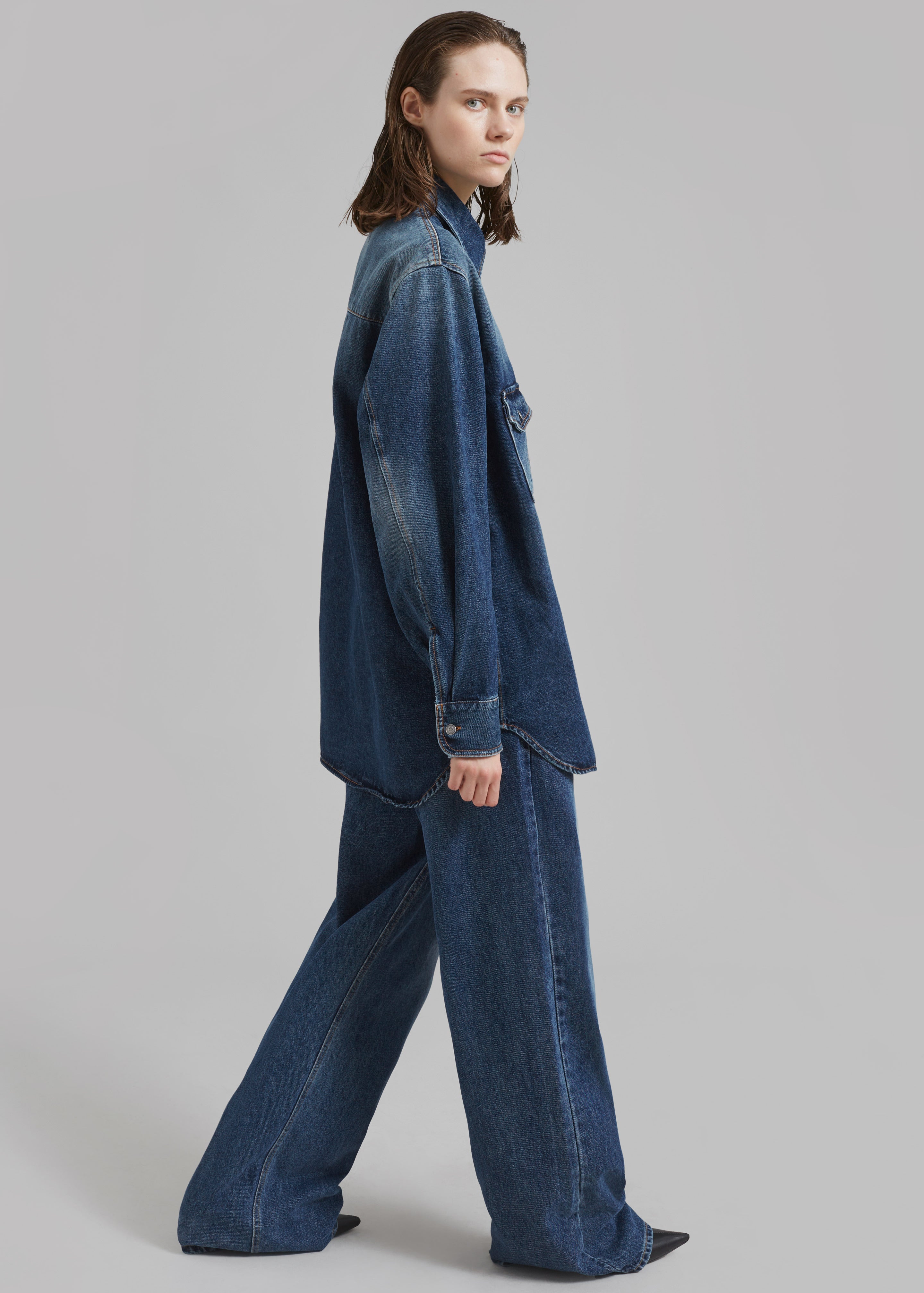 Haikure Octavia Shirt - Old Blue - 2