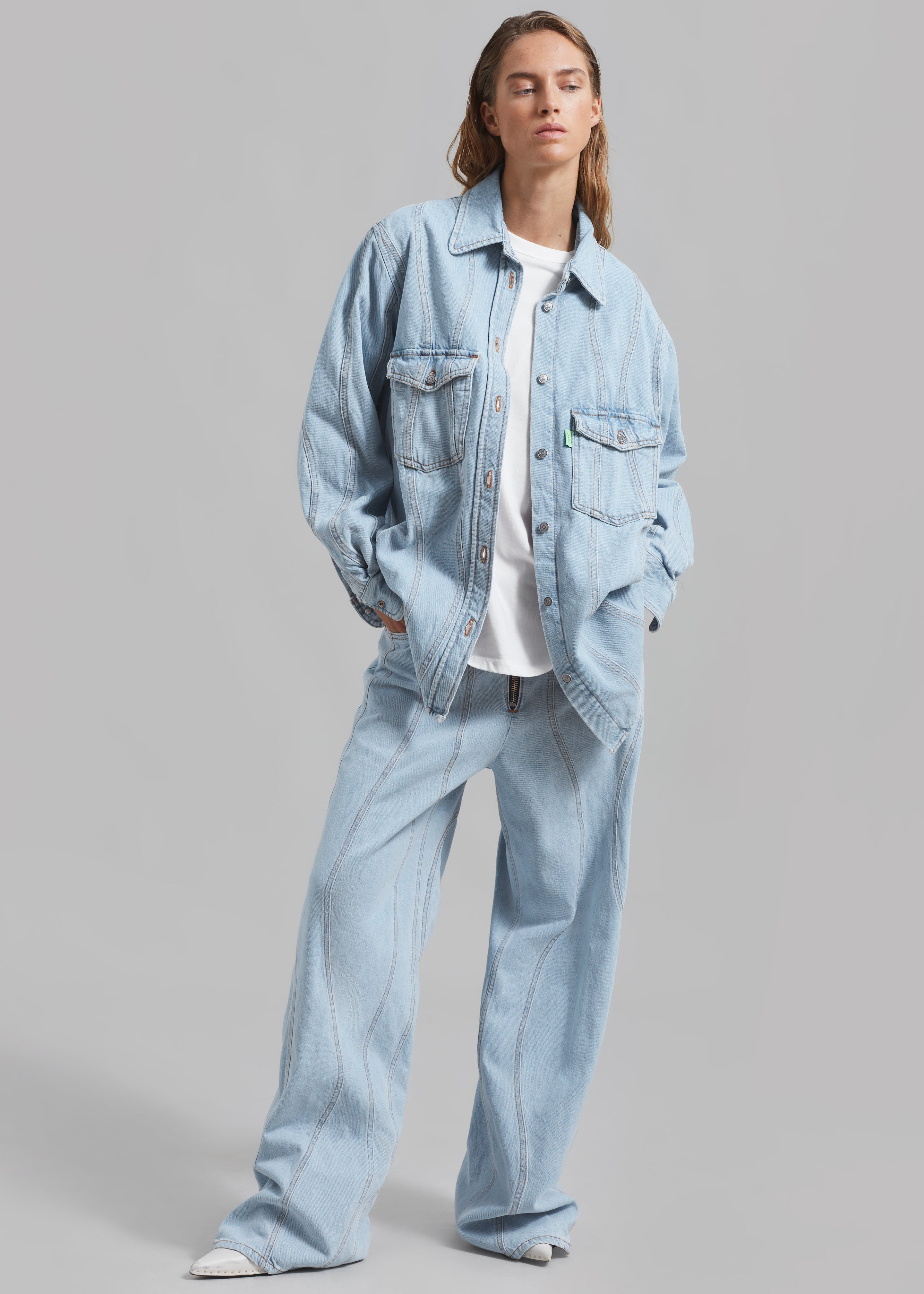 Haikure Octavia Shirt - Wave Blue Sea - 4