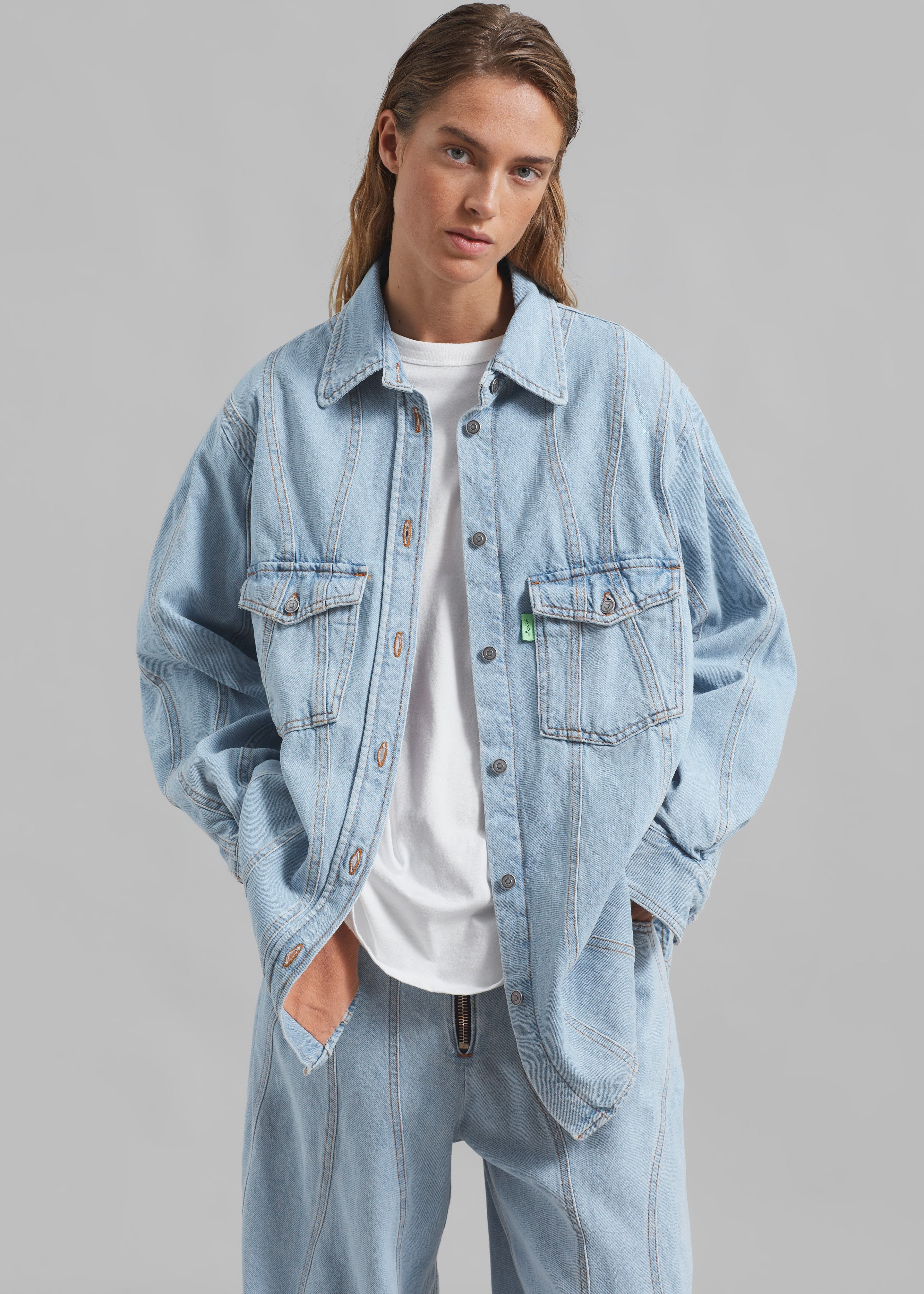 Haikure Octavia Shirt - Wave Blue Sea - 3