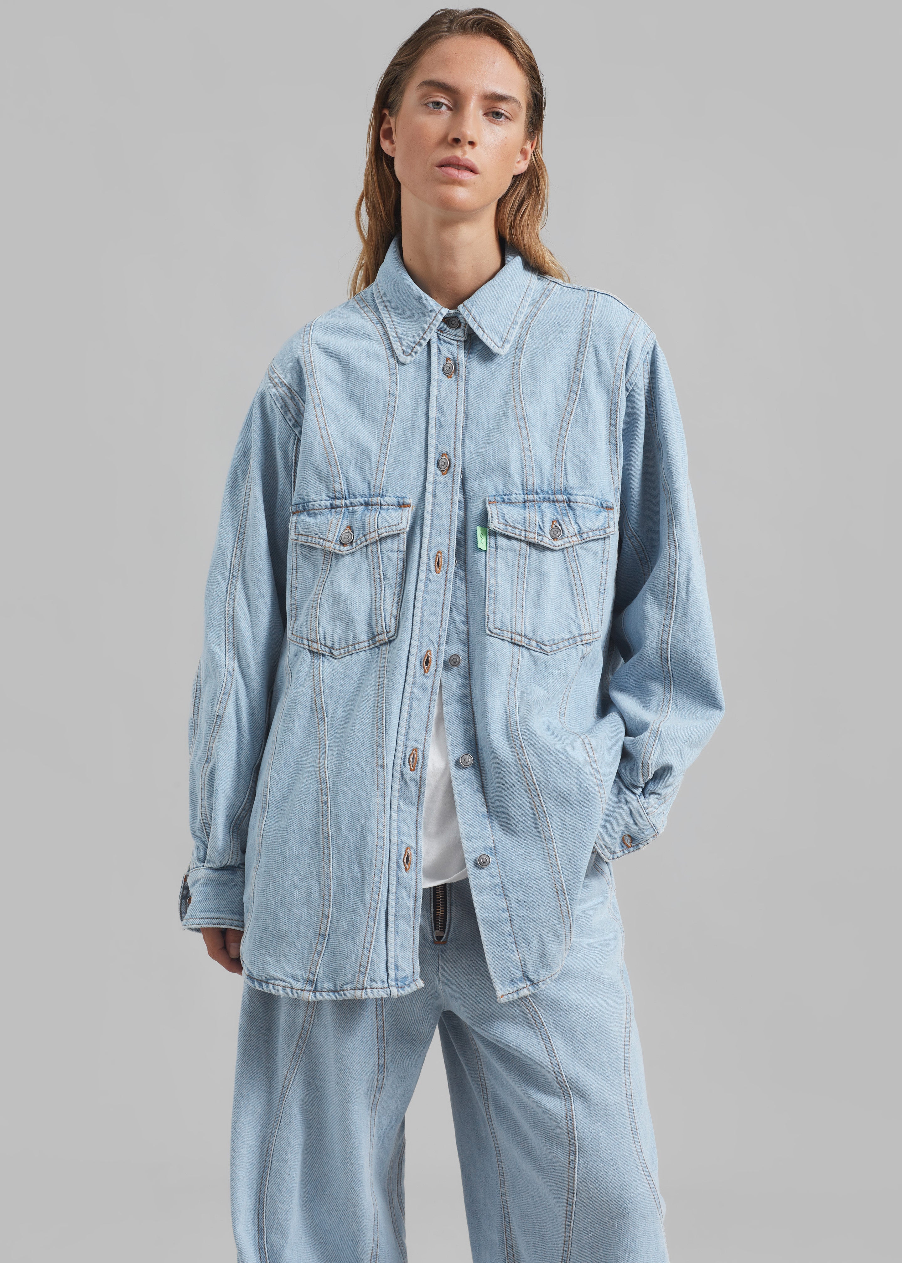 Haikure Octavia Shirt - Wave Blue Sea - 2