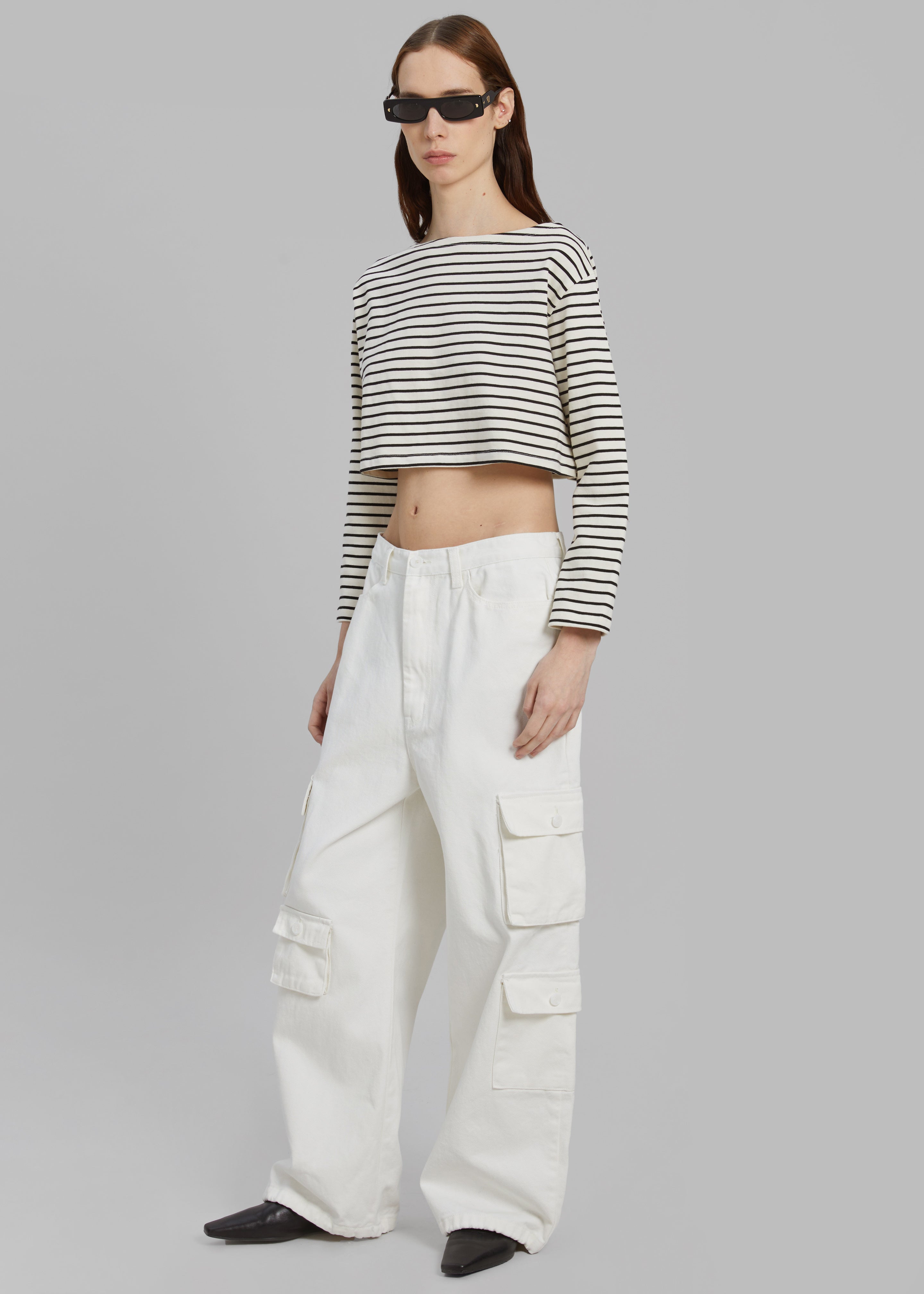 Hailey Denim Oversized Cargo Pants - White – Frankie Shop Europe