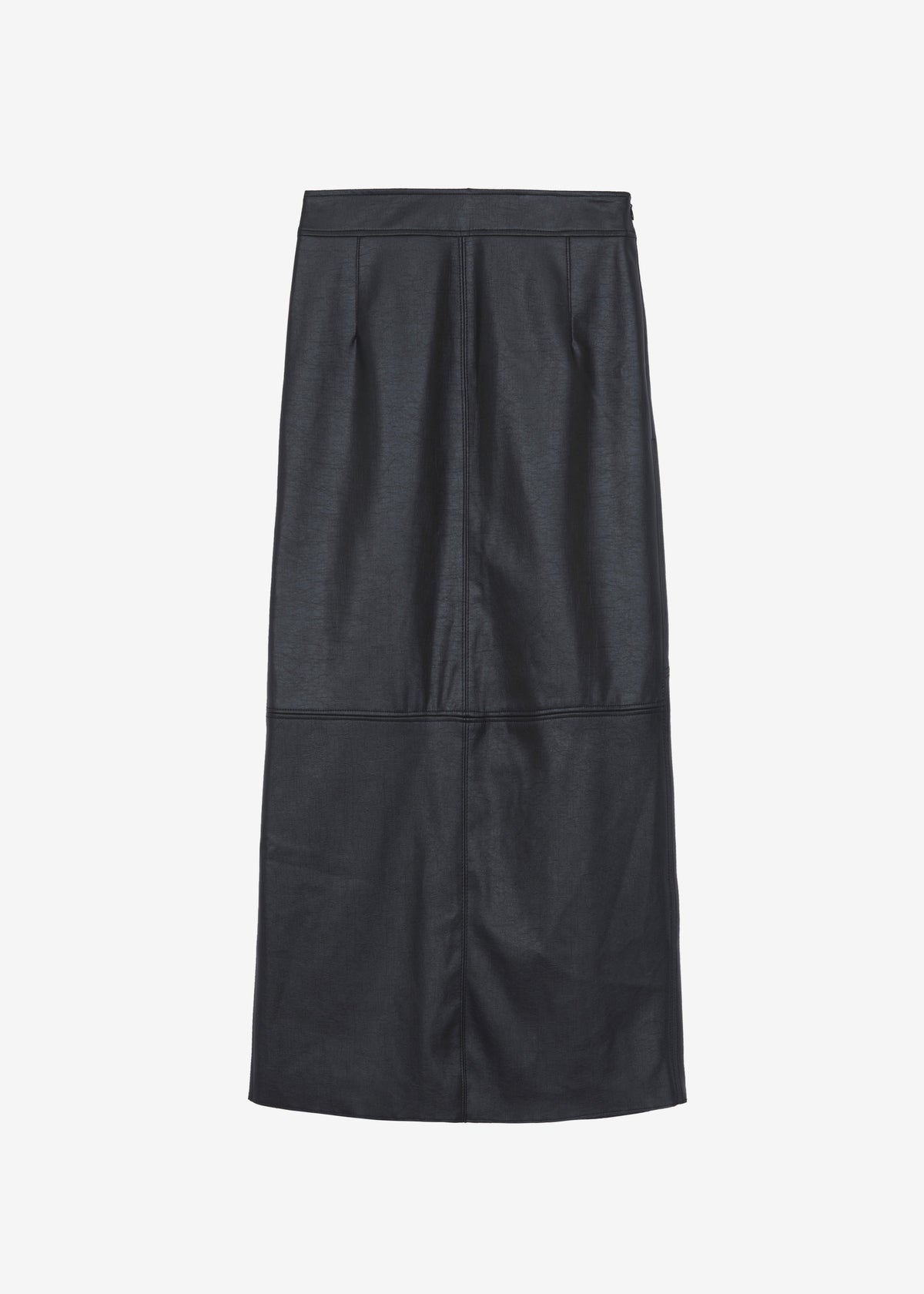 Heather Leather Pencil Skirt - Black - 6
