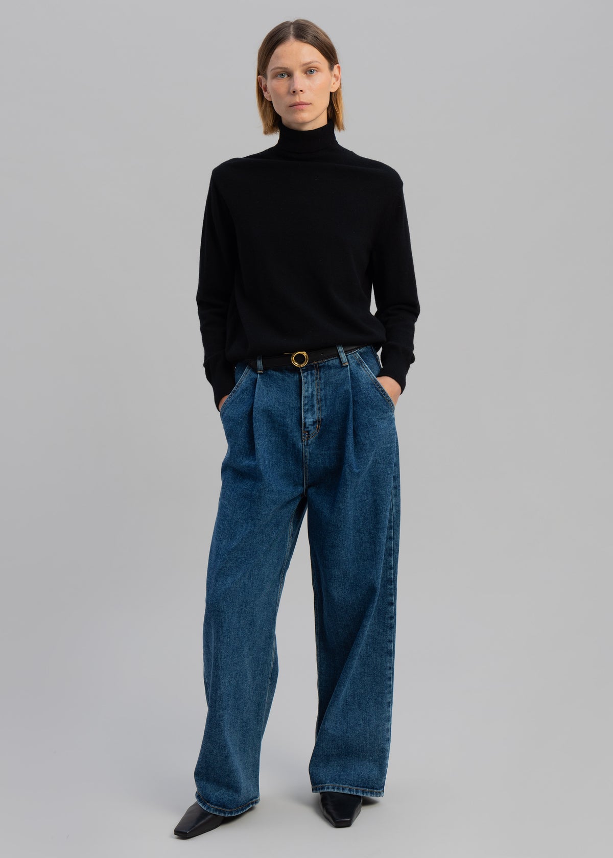 Isabella Denim Pants - Medium Wash - 1